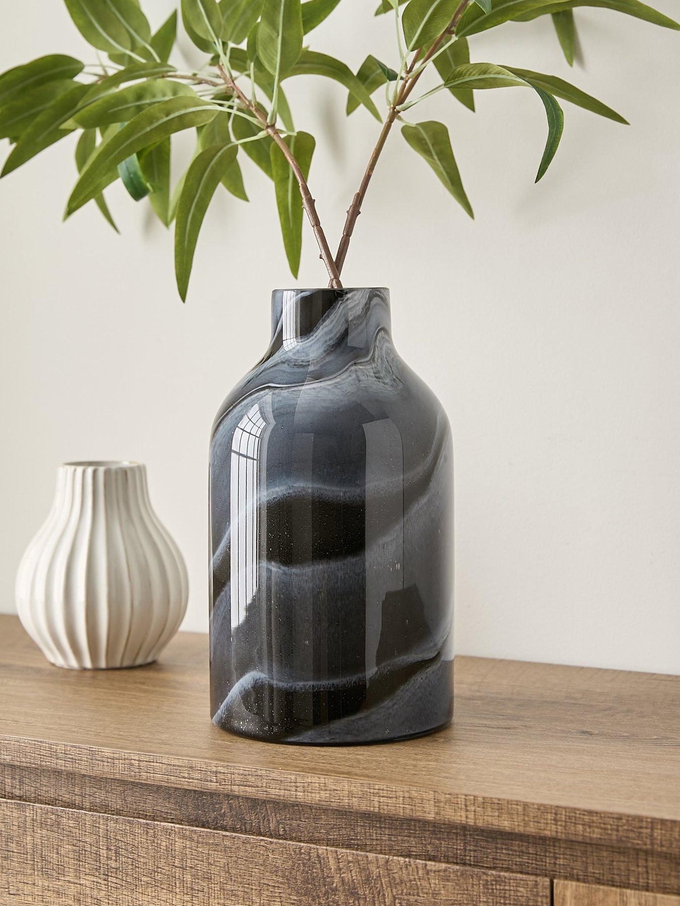 Image 1 of 3 of The Very Collection Dark Swirl Glass Vase