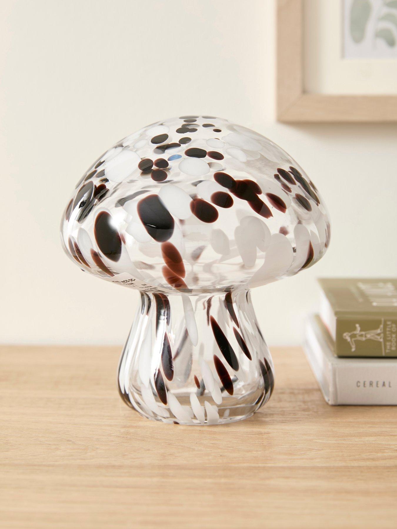 Very Home Confetti Glass Mushroom