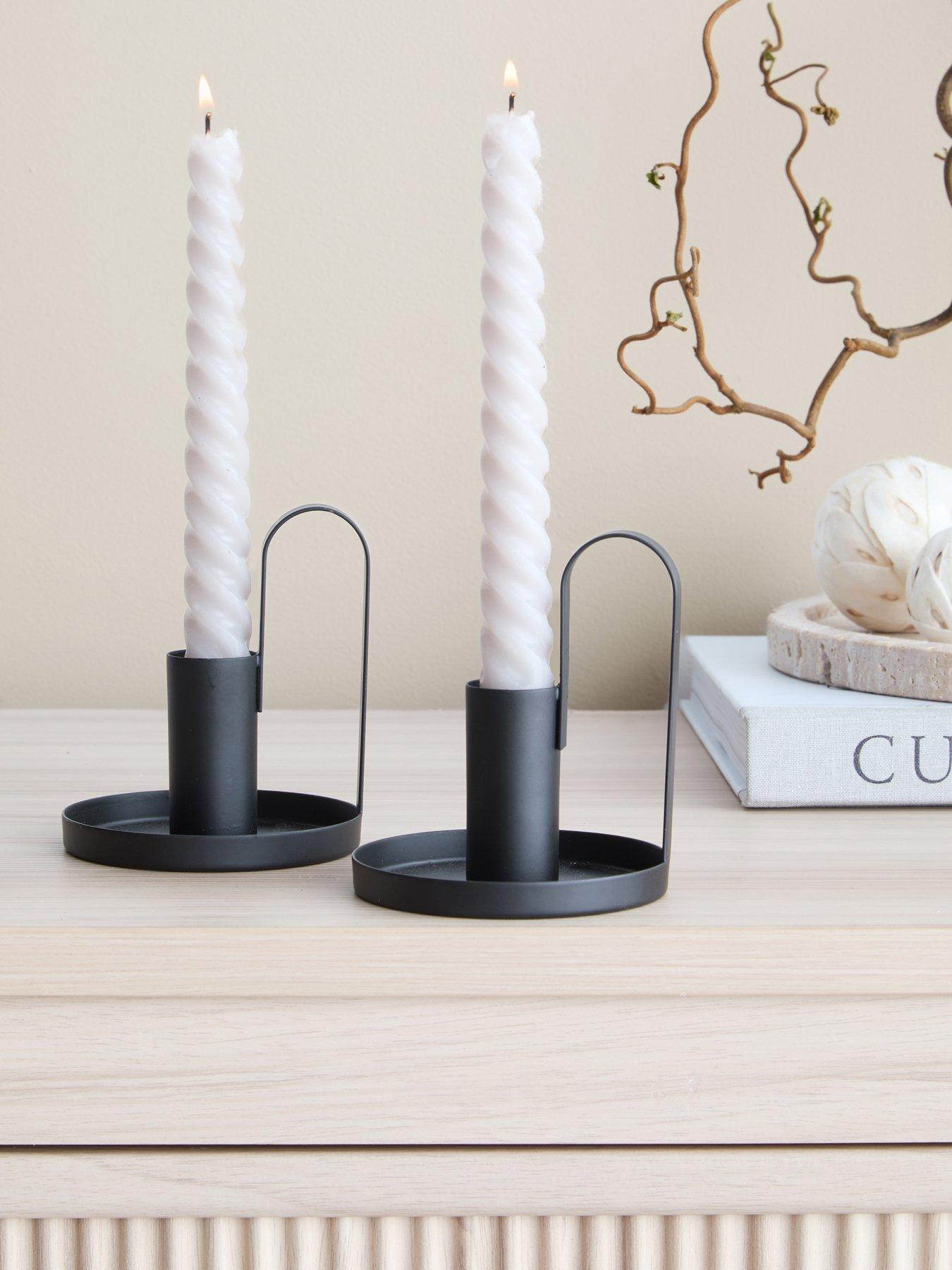 Michelle Keegan Home Mk Set Of 2 Metal Candle Holder