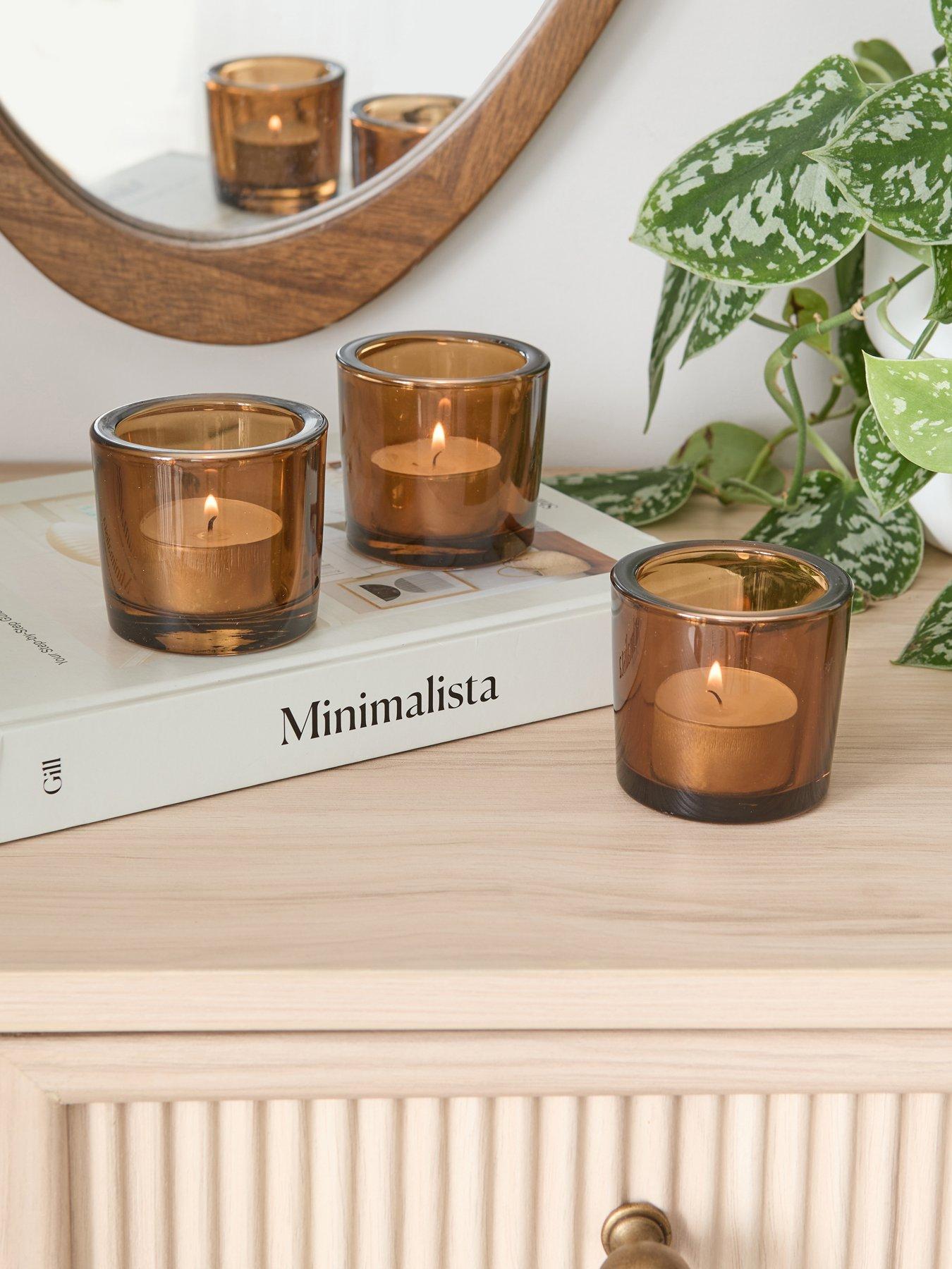 Michelle Keegan Home Set of 3 Glass Candle Holder