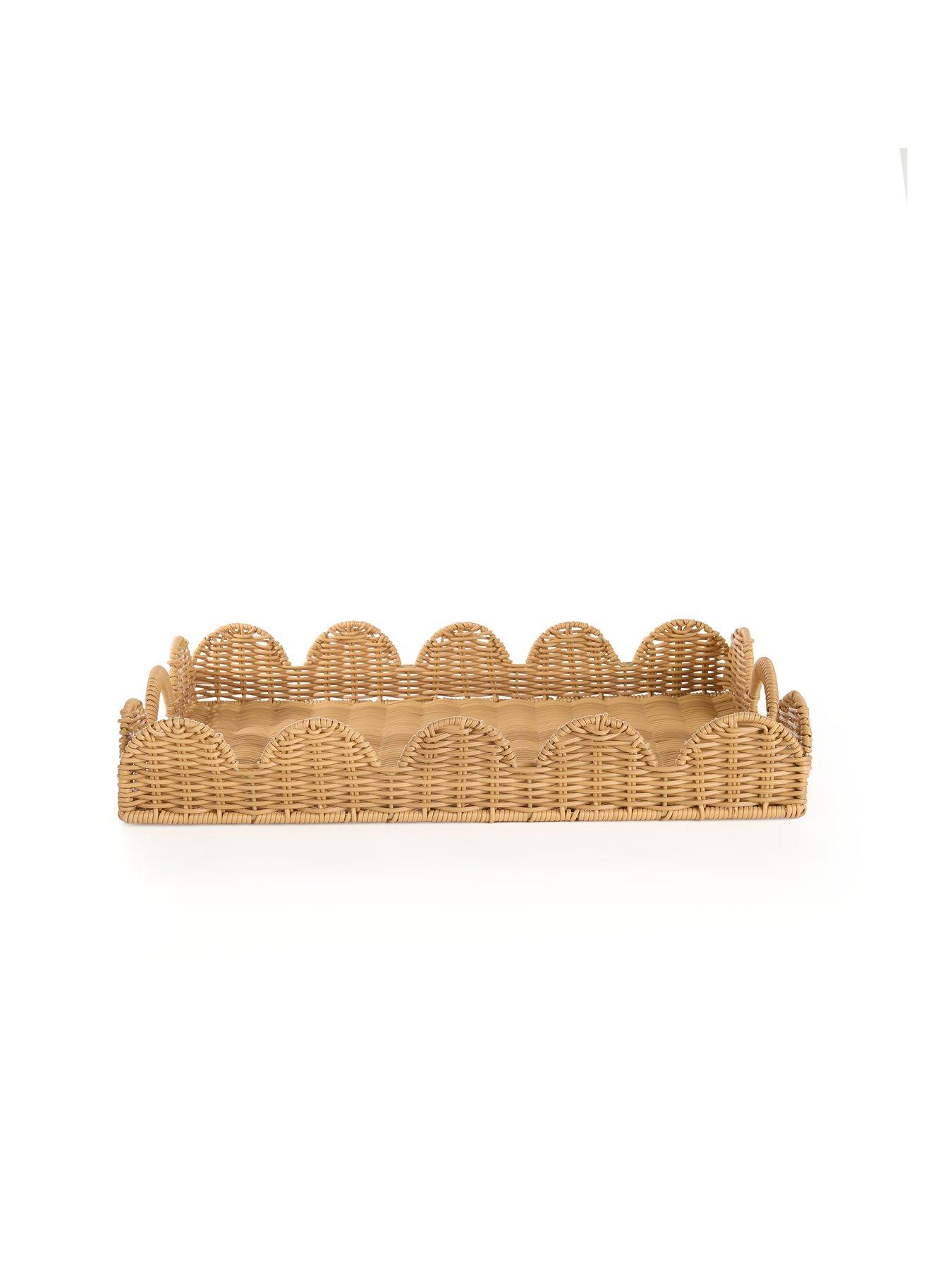 Image 3 of 6 of The Very Collection Scallop Rectangle Tray 50cm