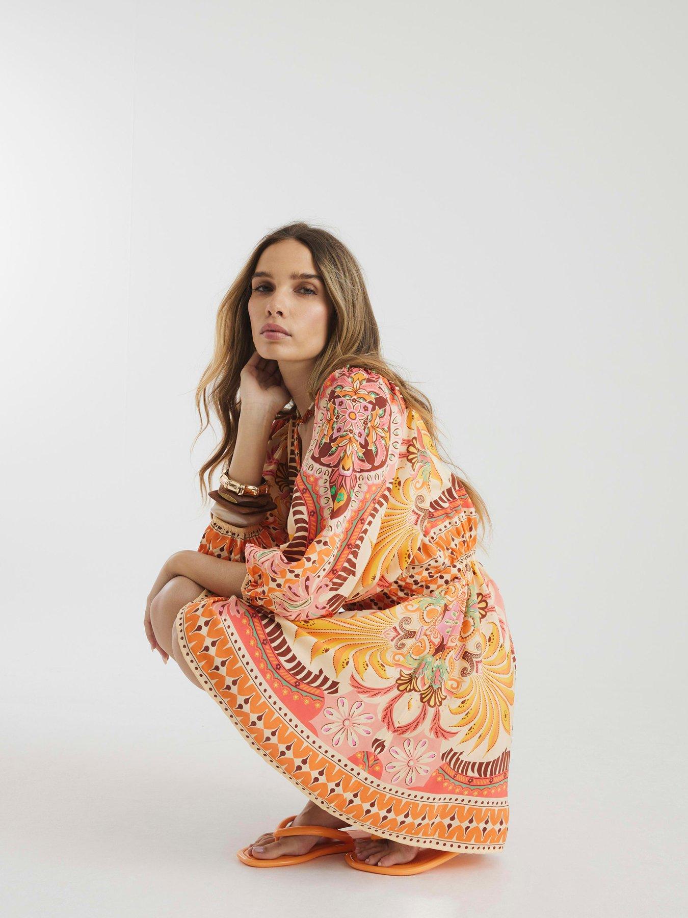 River Island Scarf Print Dress River Island Beach Dress In Scarf Print ASOS