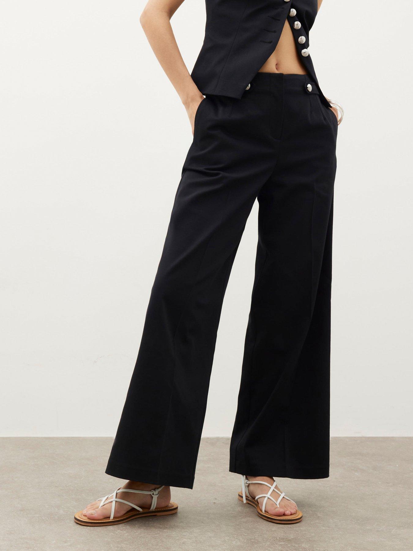 undefined Clean Wide Trouser - Black
