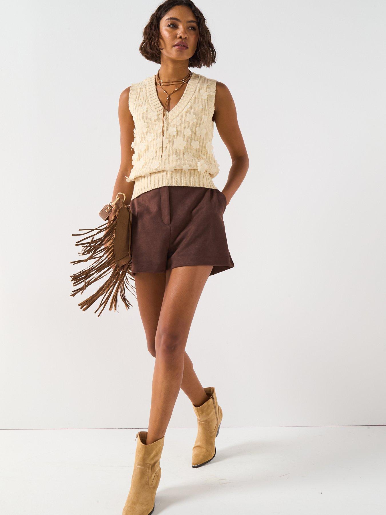 Image 3 of 6 of V by Very Flower Embroidered Vest - Cream