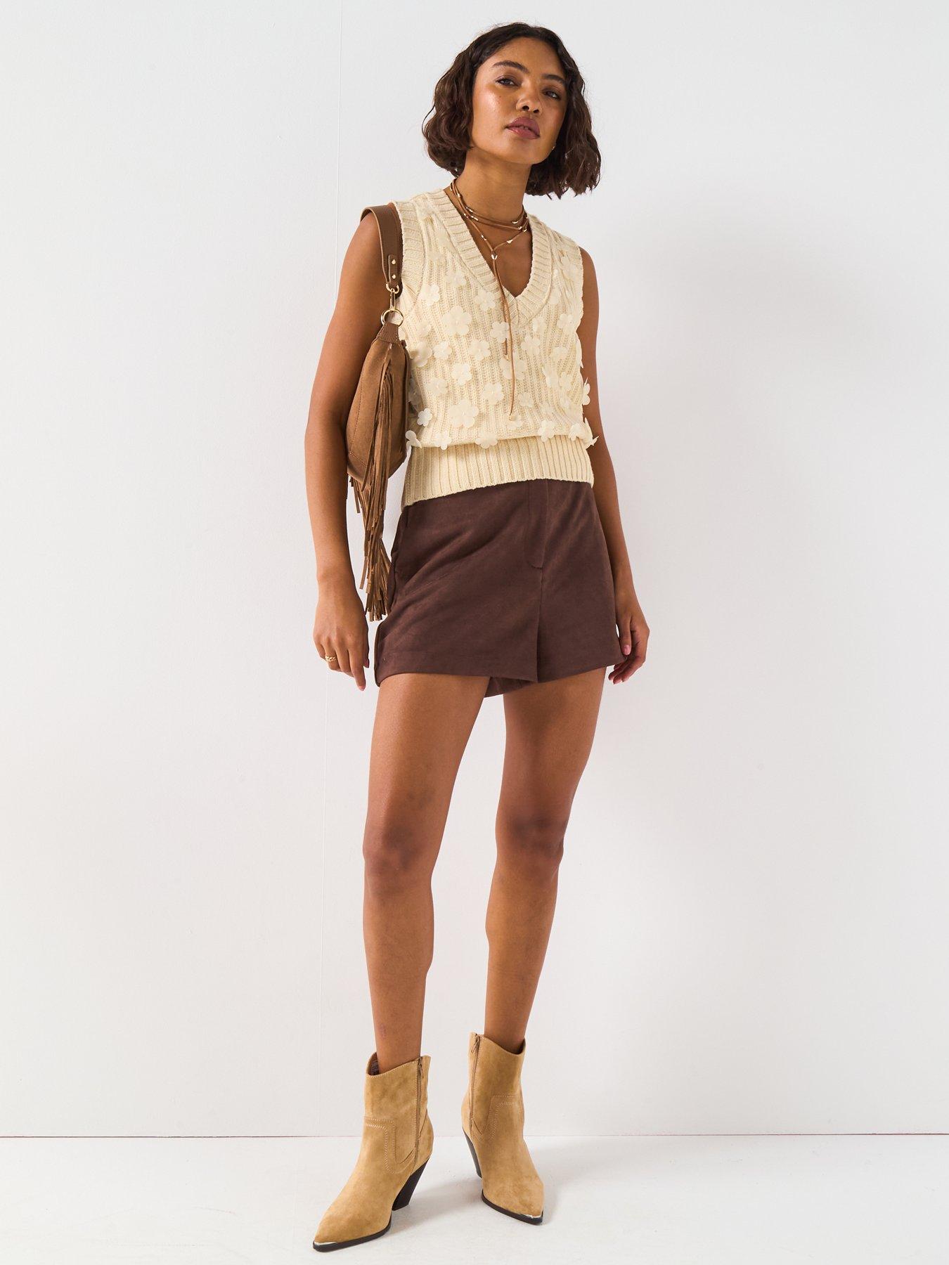 Image 6 of 6 of V by Very Flower Embroidered Vest - Cream