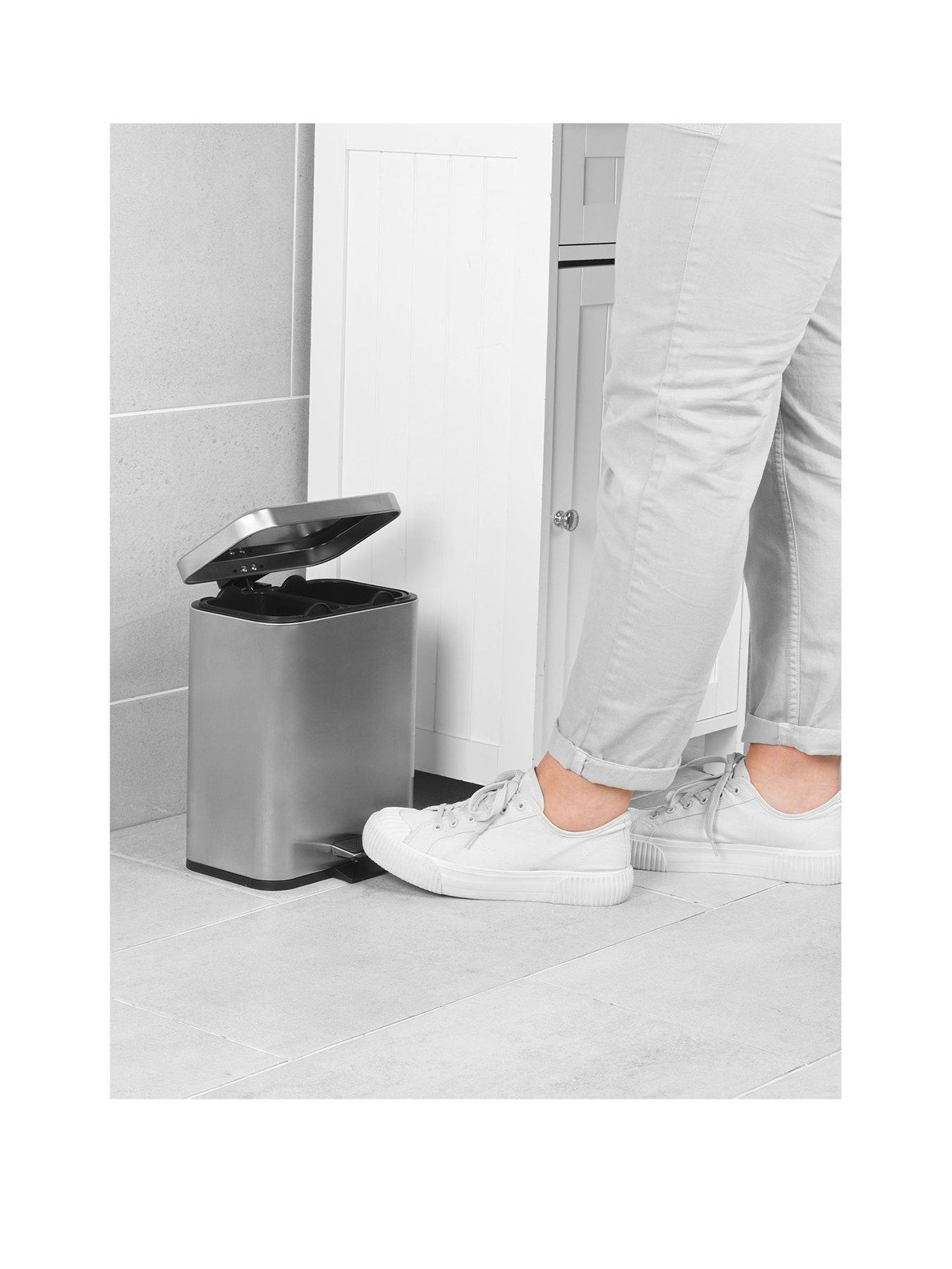 beldray-5-litre-dual-compartment-bin-silver