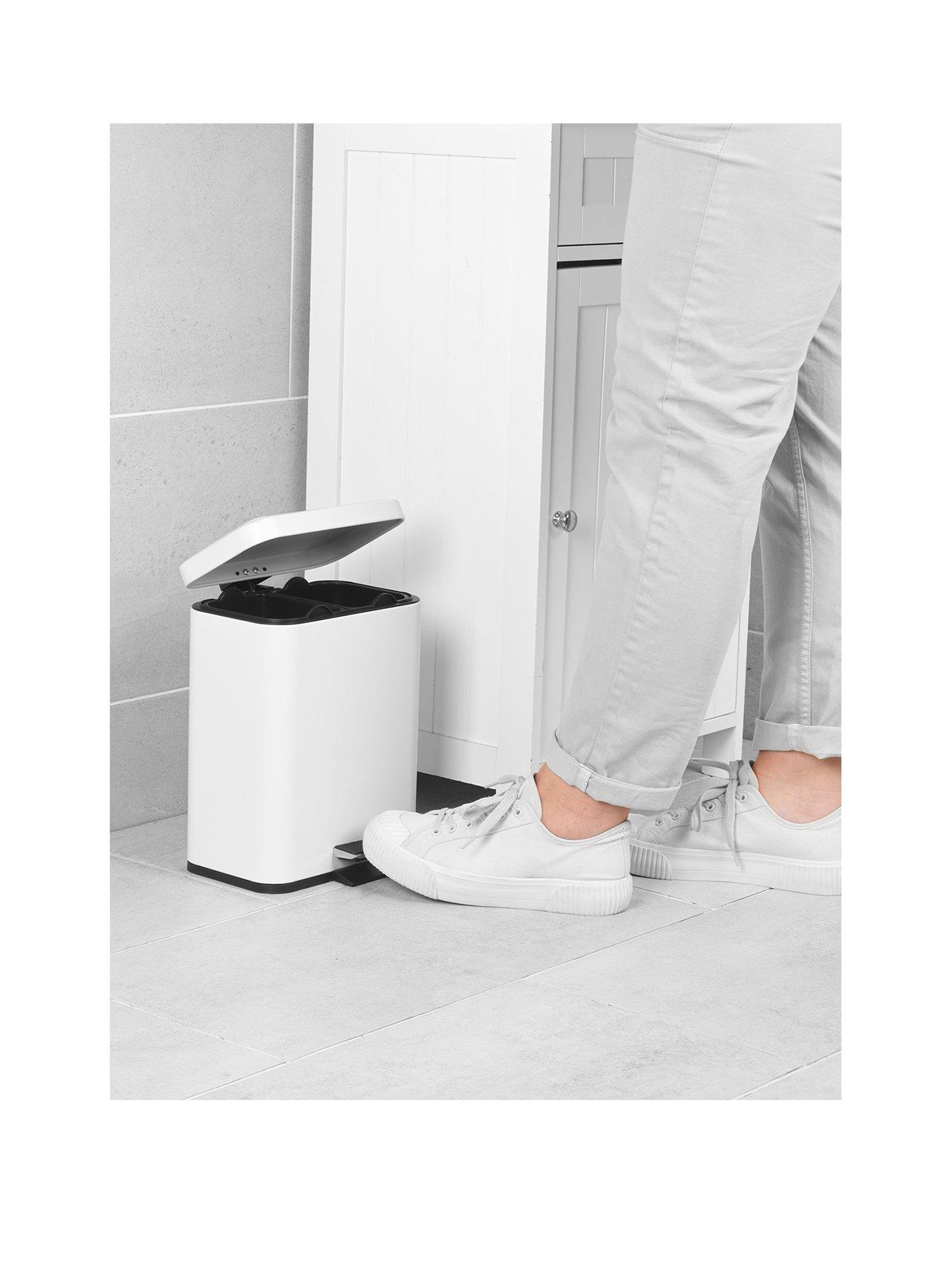 beldray-5-litre-dual-compartment-bin-white