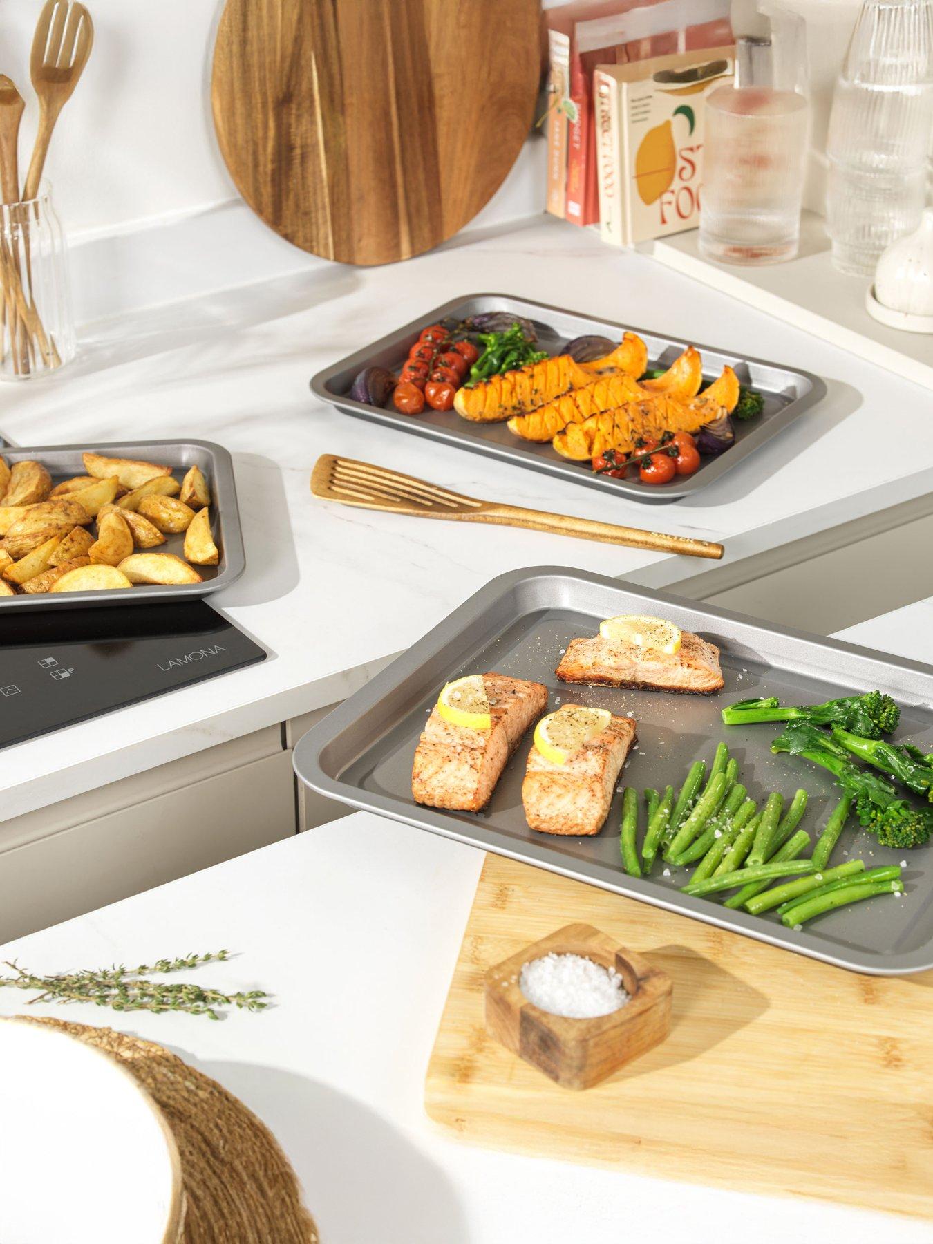 Salter Essentials 3-Piece Stackable Baking Tray Set
