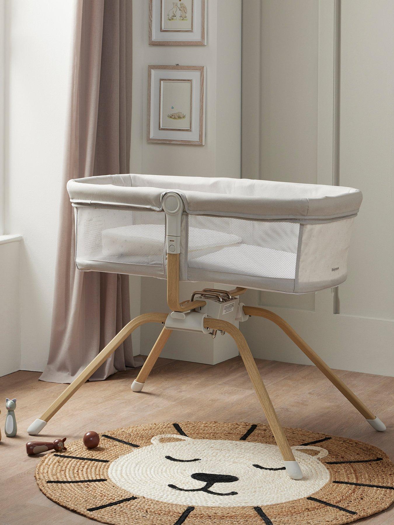 Babymore Air Motion Gliding Crib - Grey
