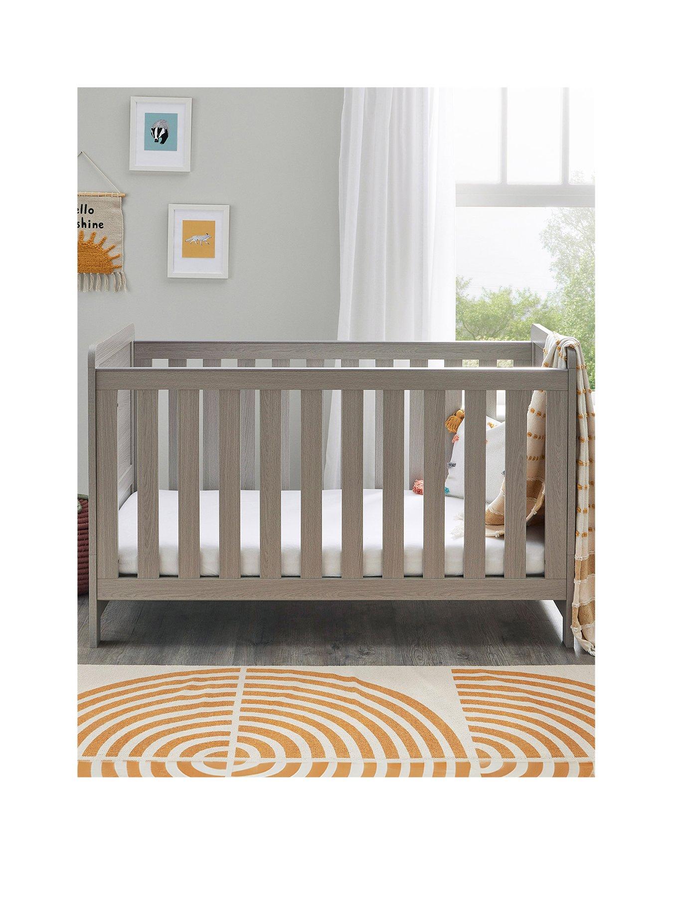 Image 2 of 5 of Babymore Caro Cot Bed - Grey Wash
