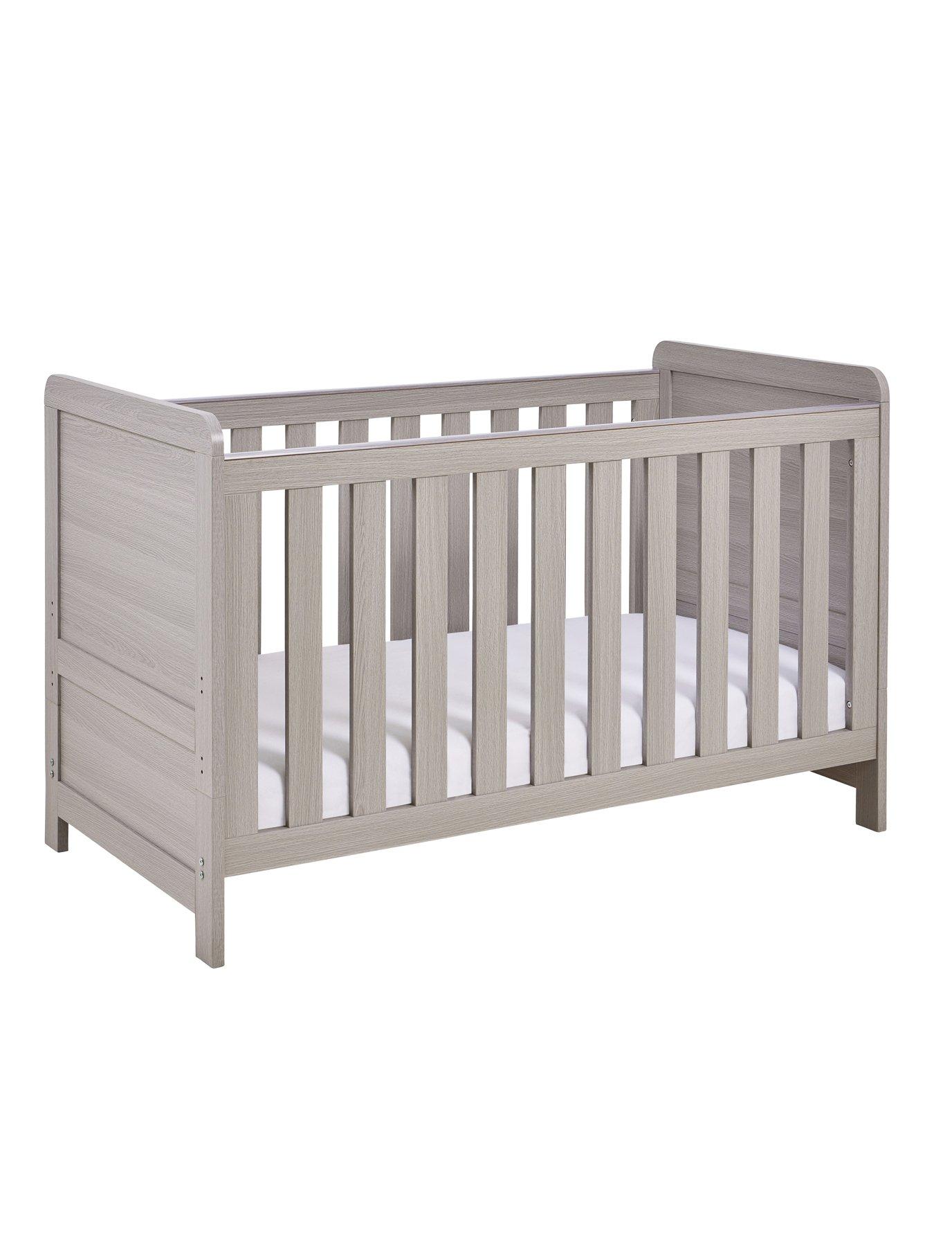 Image 4 of 5 of Babymore Caro Cot Bed - Grey Wash