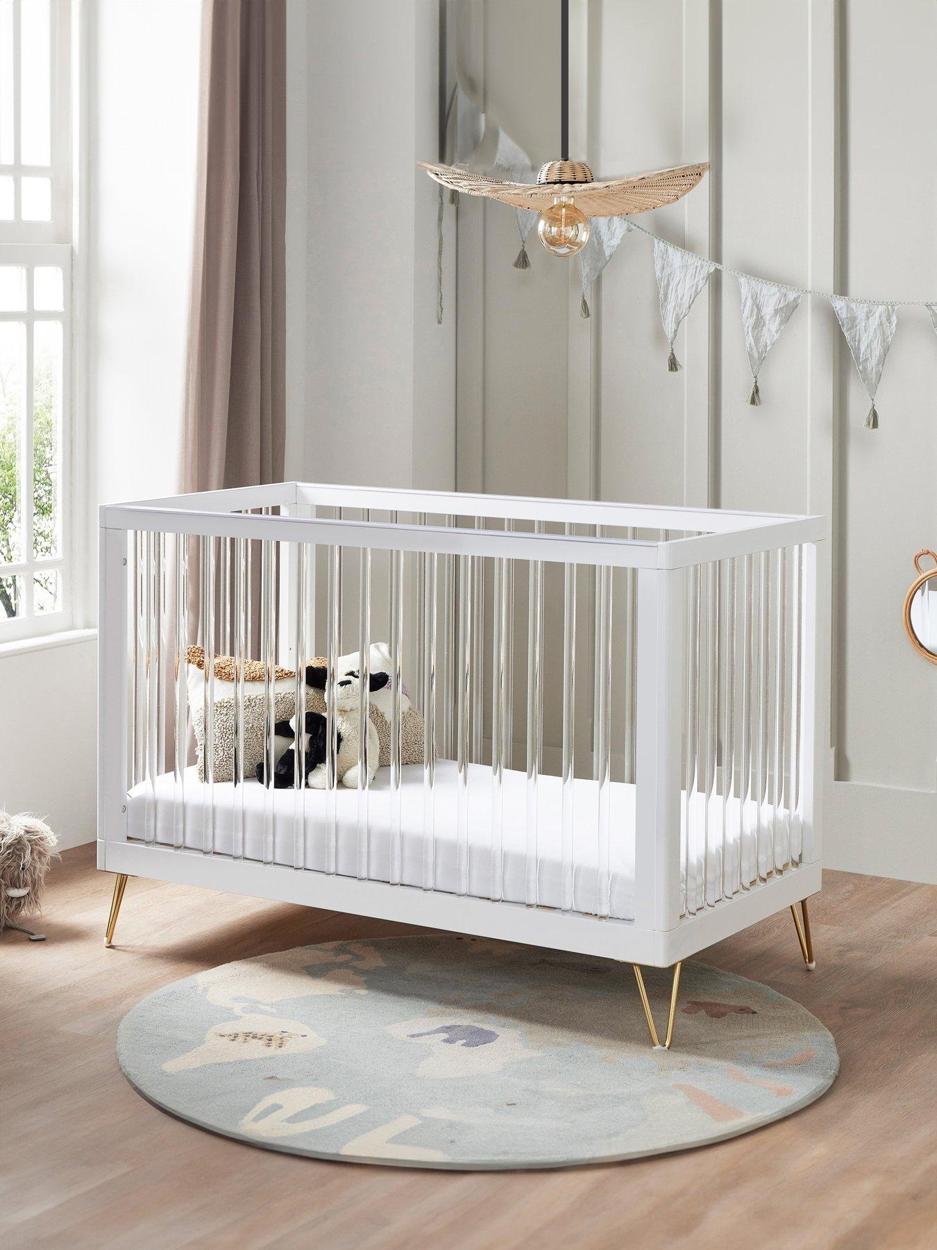 Image 1 of 6 of Babymore Kimi Cot Bed - Acrylic