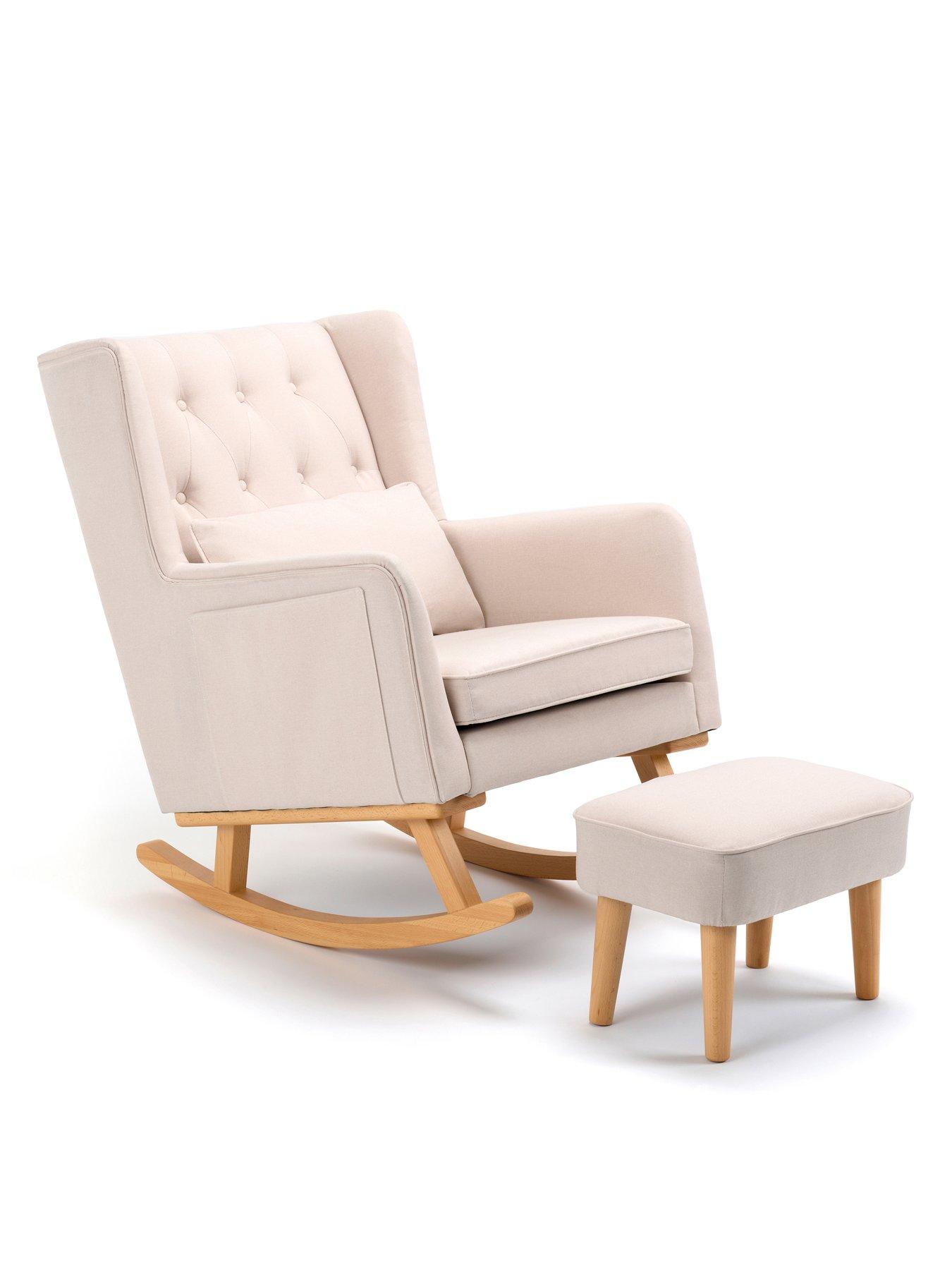 Image 5 of 6 of Babymore Lux Nursing Chair with Stool - Cream