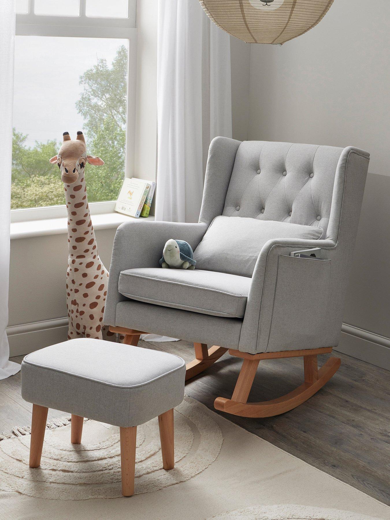 undefined Lux Nursing Chair with Stool - Grey