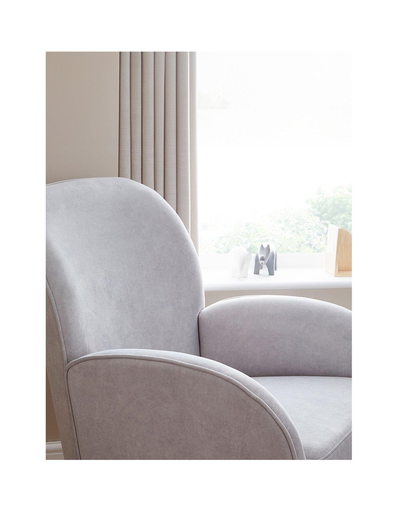 Image 3 of 7 of Babymore Freya Nursing Chair with Stool - Grey