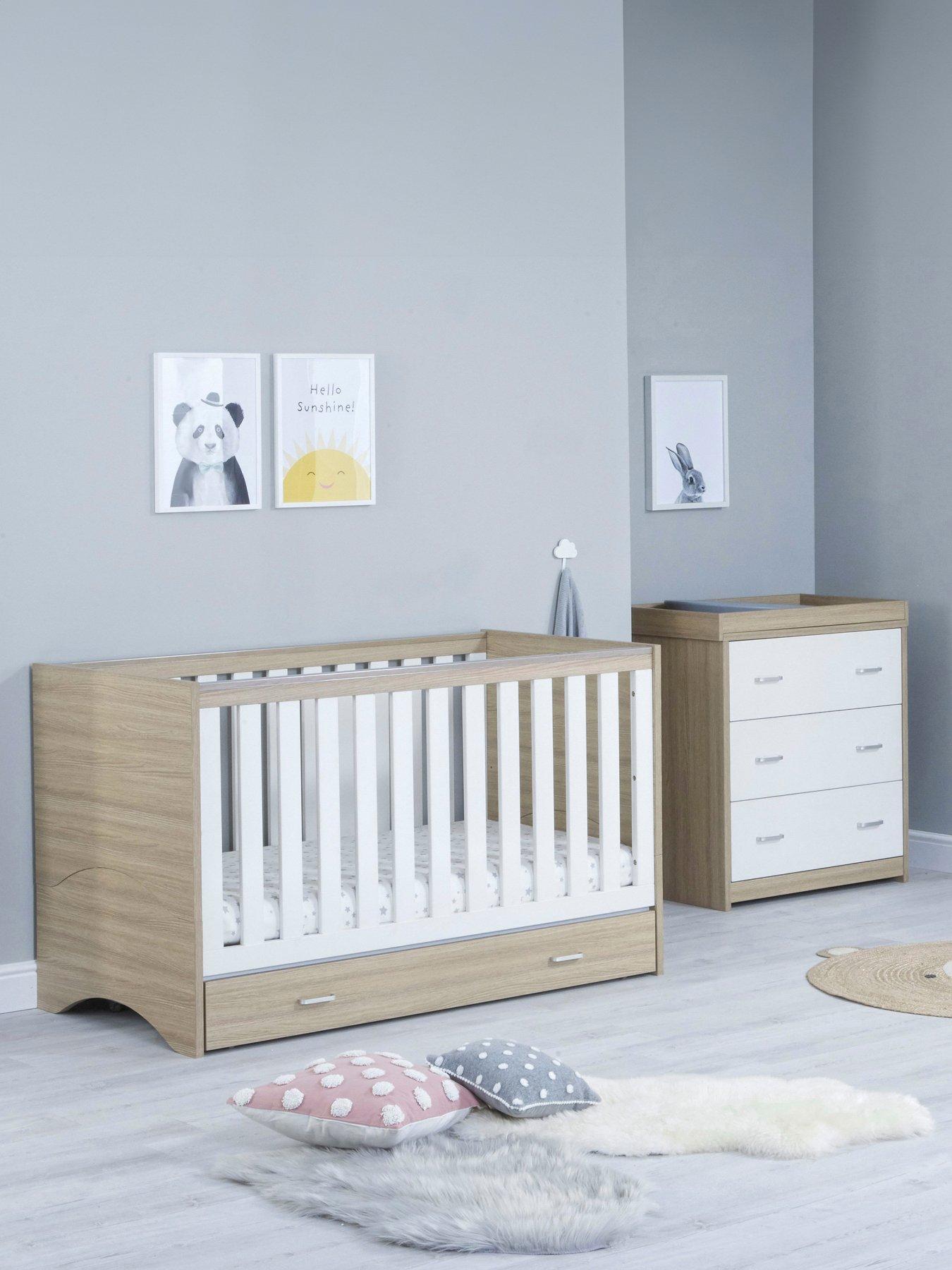 undefined Veni 2 Piece Room Set with Drawer - Oak White