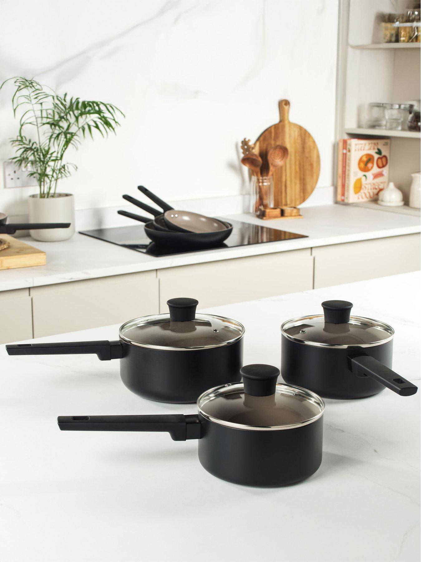 Salter Ceramic 3 Piece Pan Set