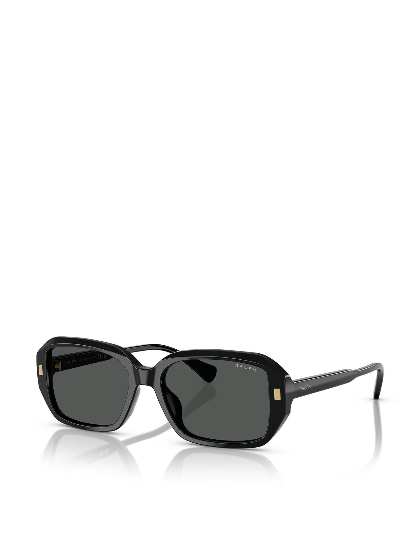 Ralph Shallow Rectangle Sunglasses- Black