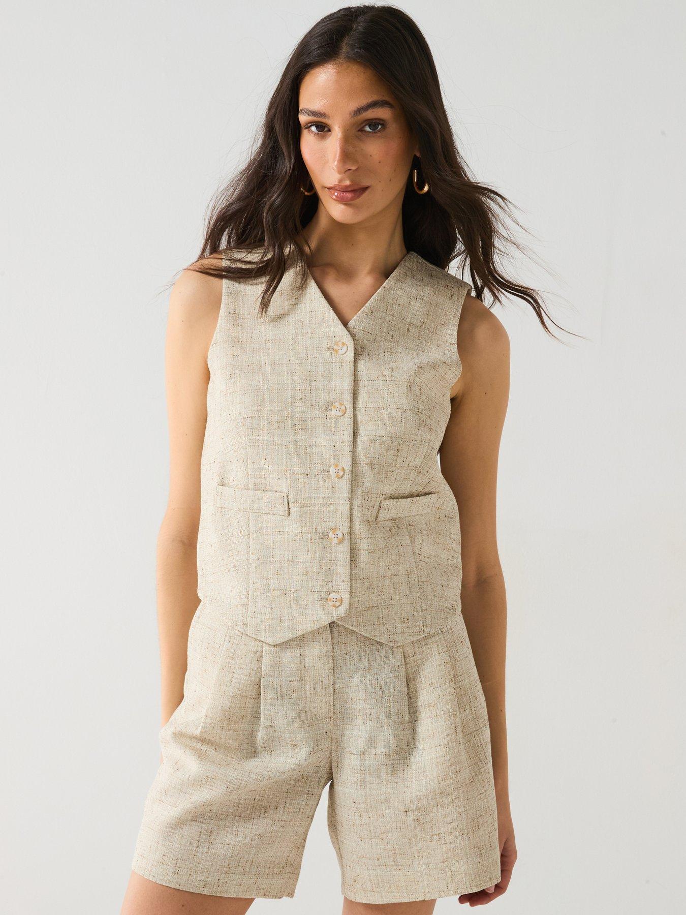 undefined Short Button Down Waistcoat - Multi