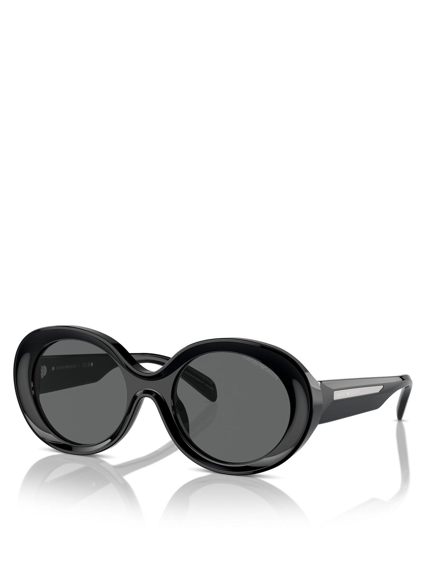 emporio-armani-oval-frame-sunglasses--black