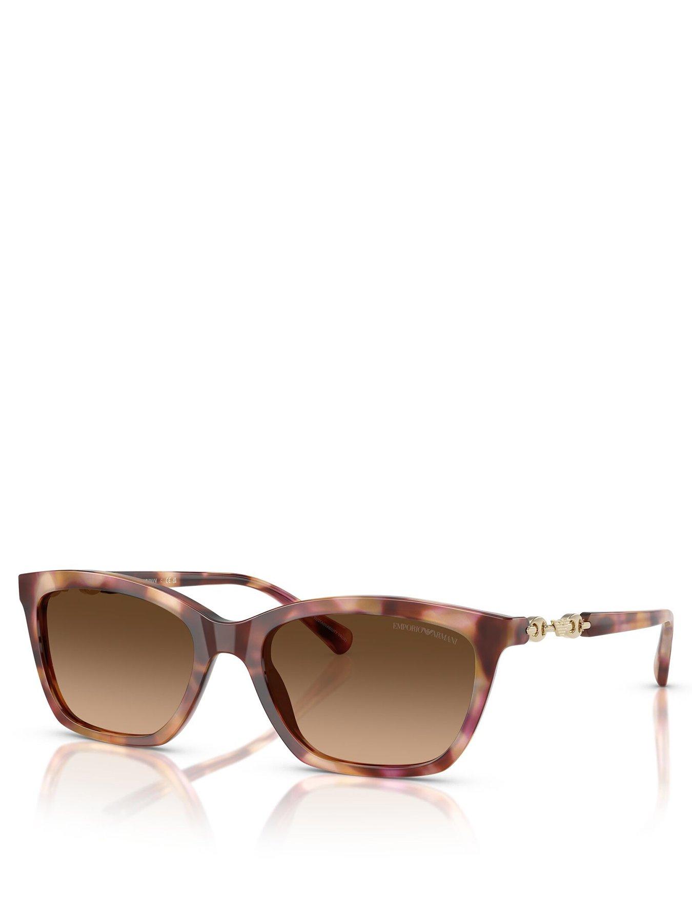 Emporio Armani Cat Eye Sunglasses- Brown Print