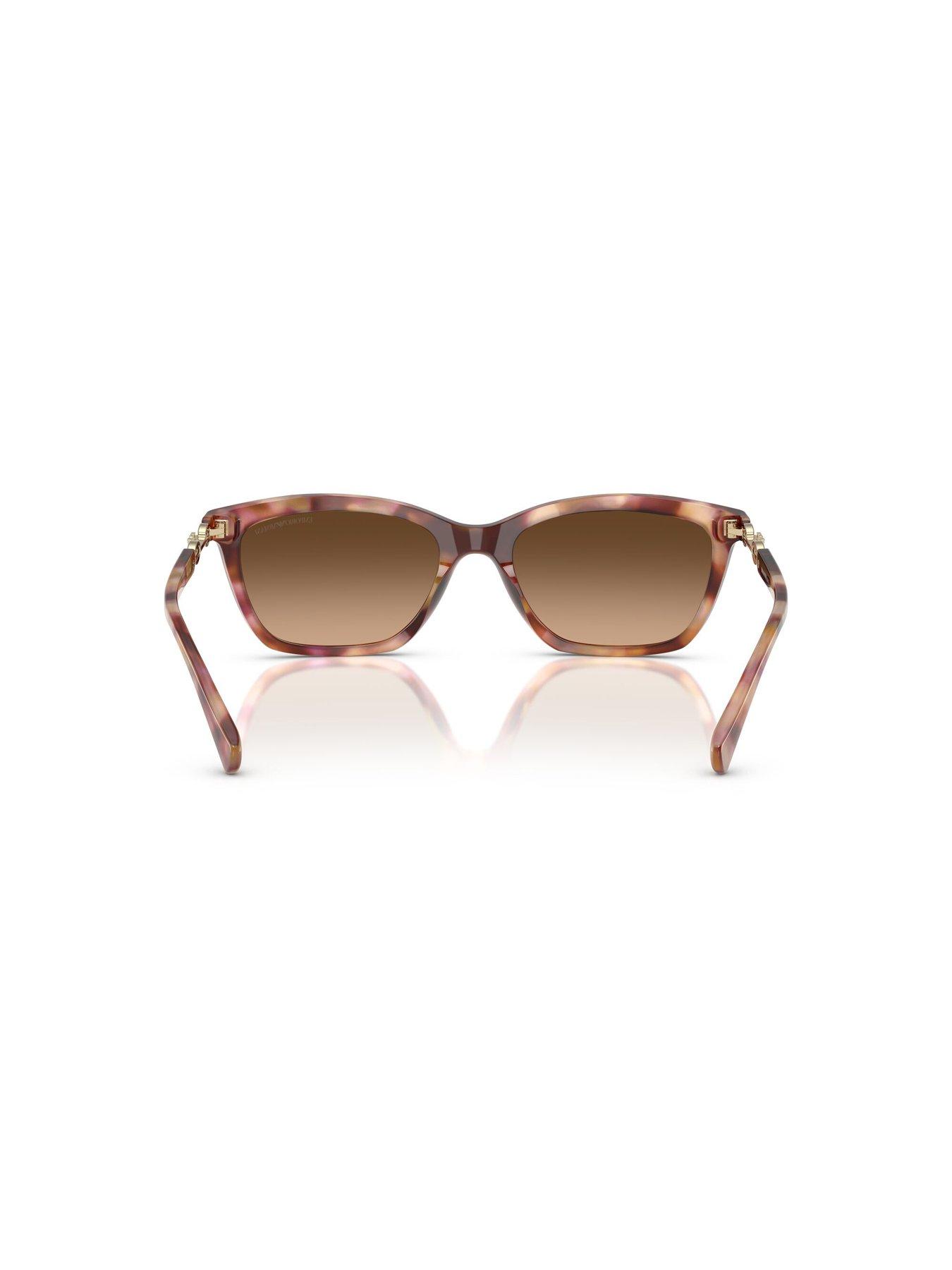 Image 4 of 4 of Emporio Armani Cat Eye Sunglasses- Brown Print
