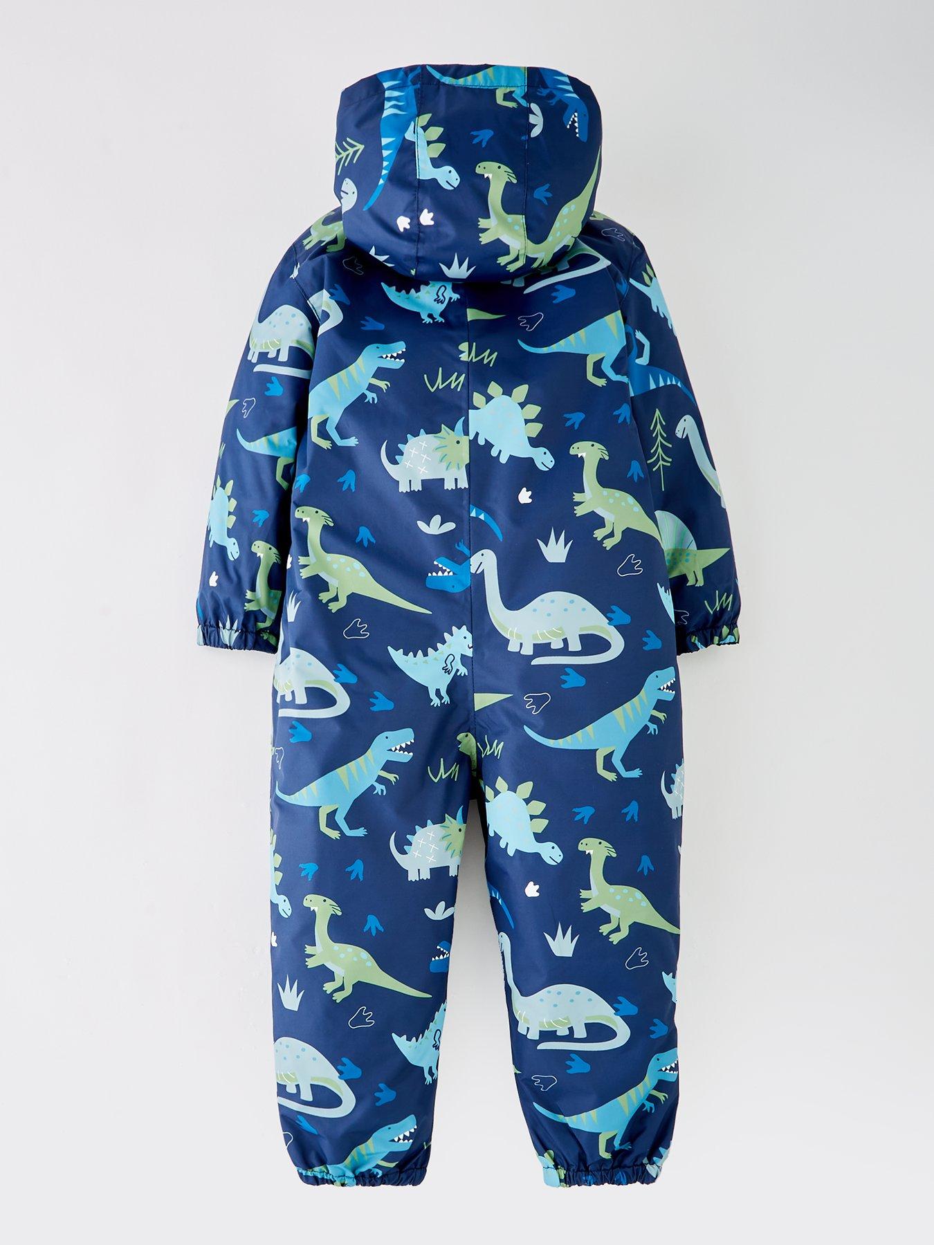 Image 2 of 4 of Mini V by Very Boys Dino Puddlesuit - Blue