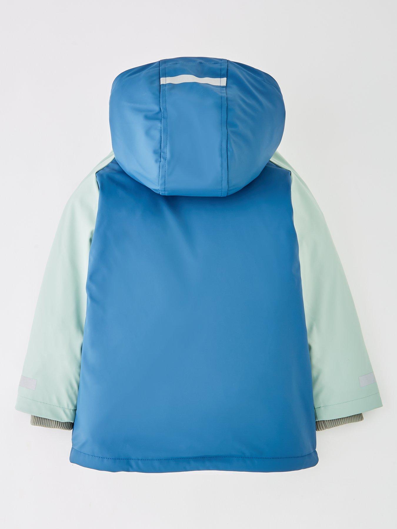 Image 2 of 4 of Mini V by Very Boys Fleece Lined Rain Mac - Blue