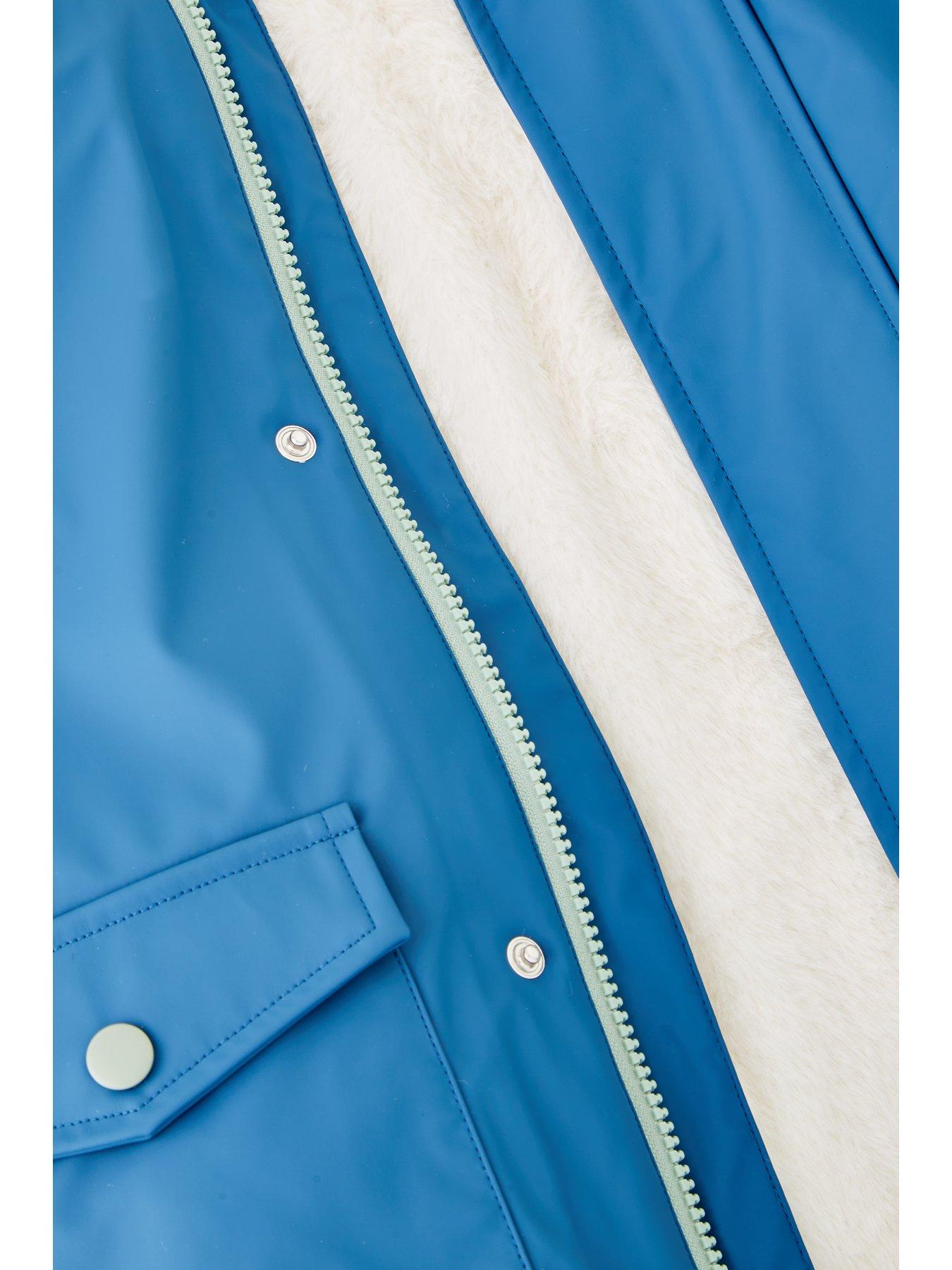 Image 3 of 4 of Mini V by Very Boys Fleece Lined Rain Mac - Blue