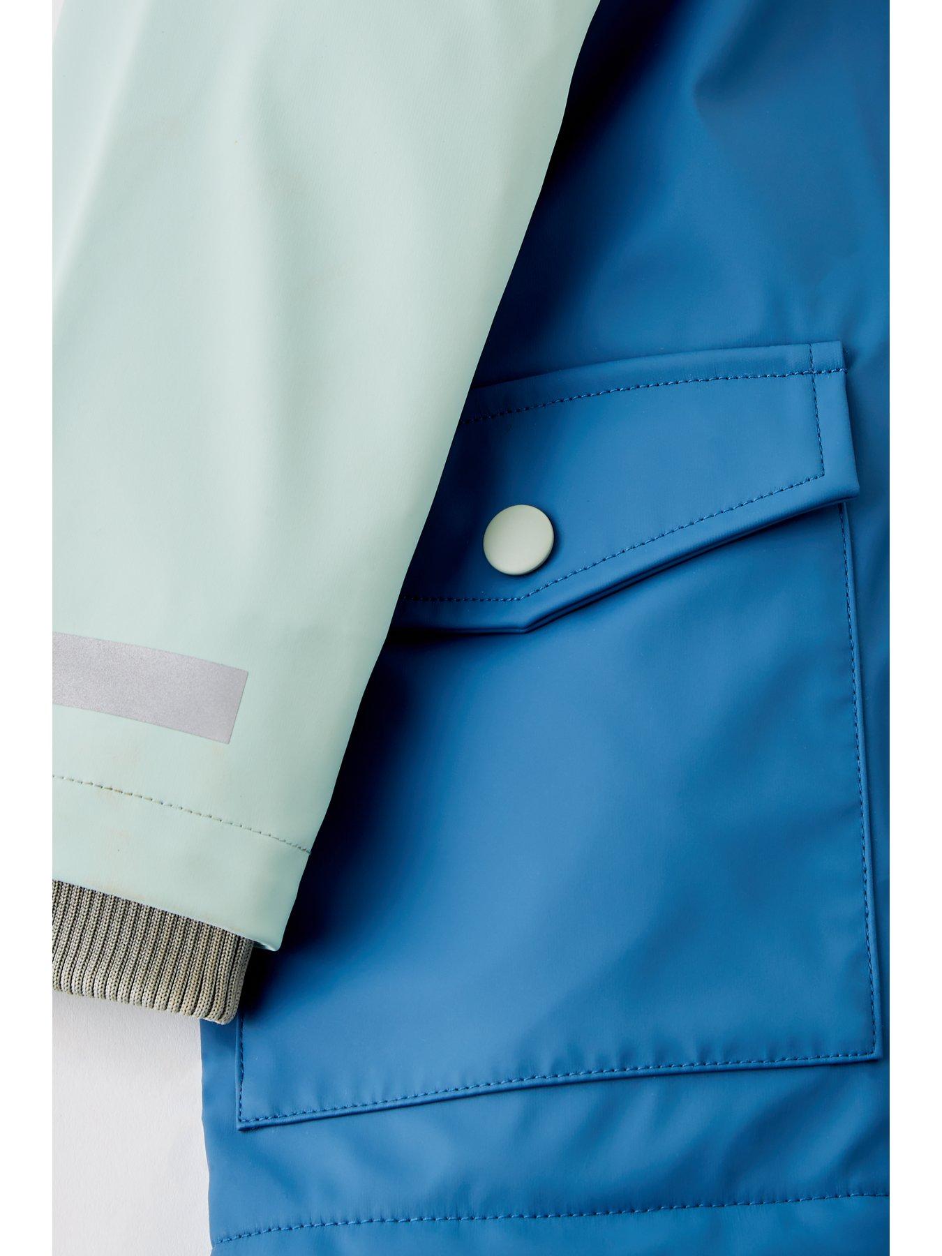 Image 4 of 4 of Mini V by Very Boys Fleece Lined Rain Mac - Blue