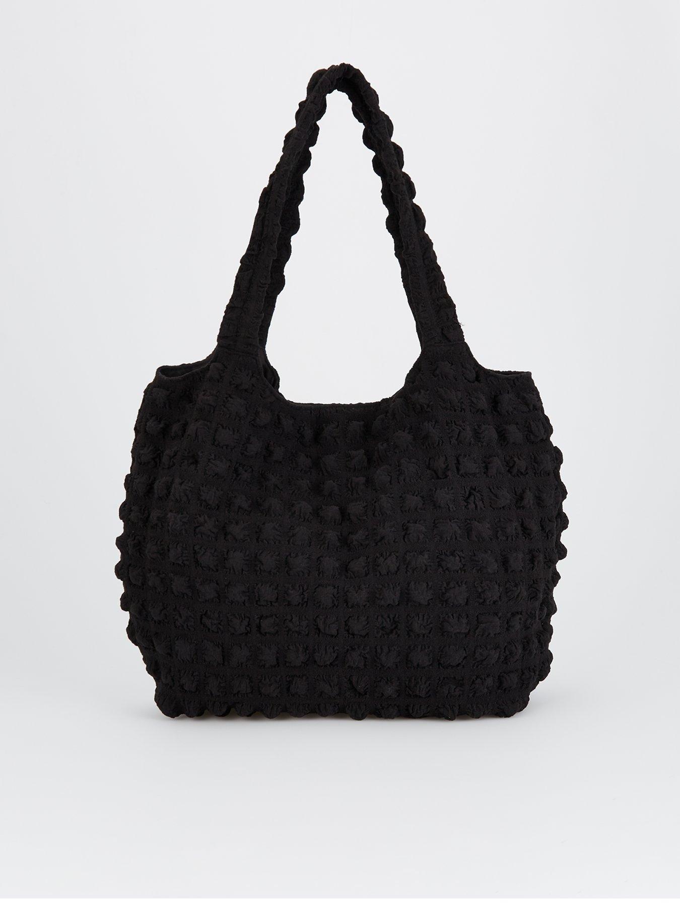 undefined Waffle Shopper Bag - Black