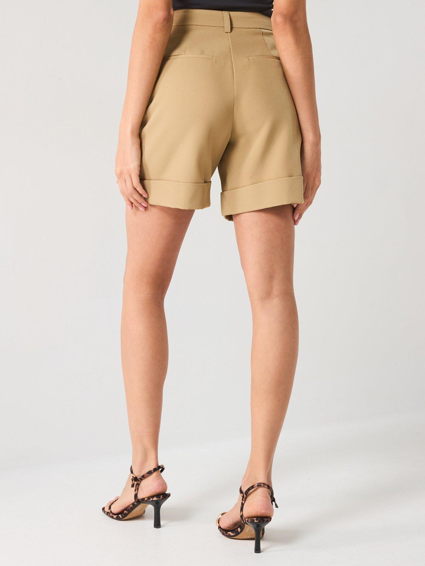 Image 2 of 5 of PIECES Tailored Short - Brown