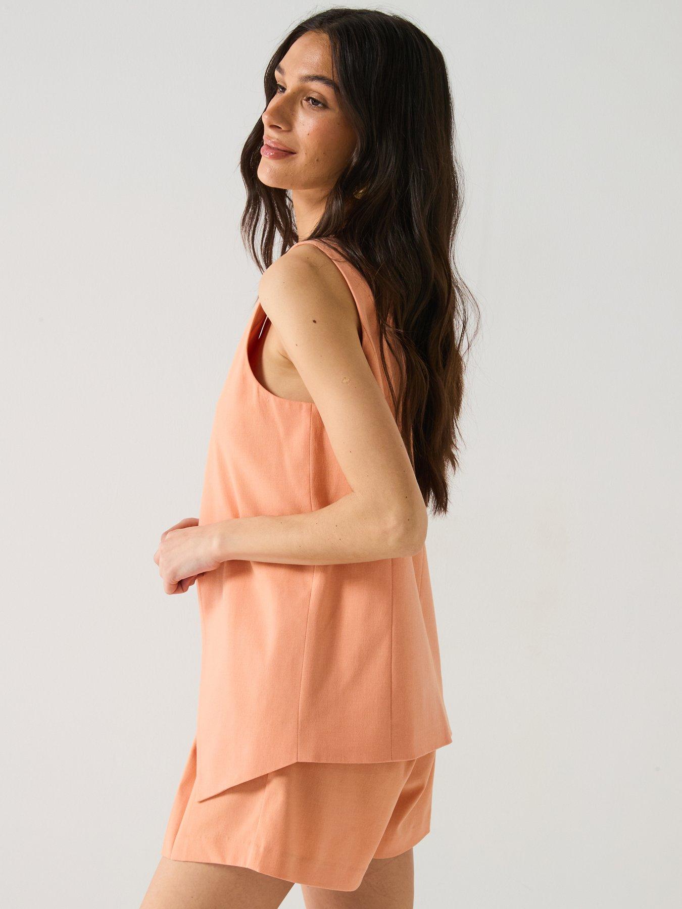 Image 6 of 6 of Vero Moda Tailored Short - Orange