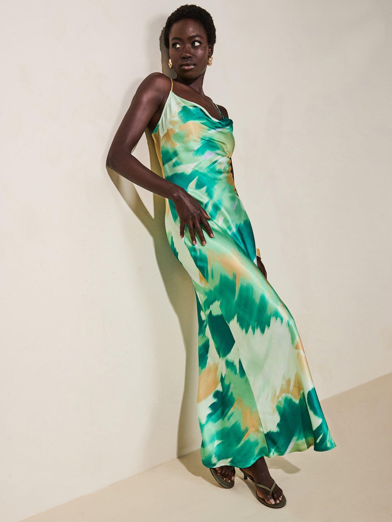 undefined Abstract Column Maxi Dress - Multi