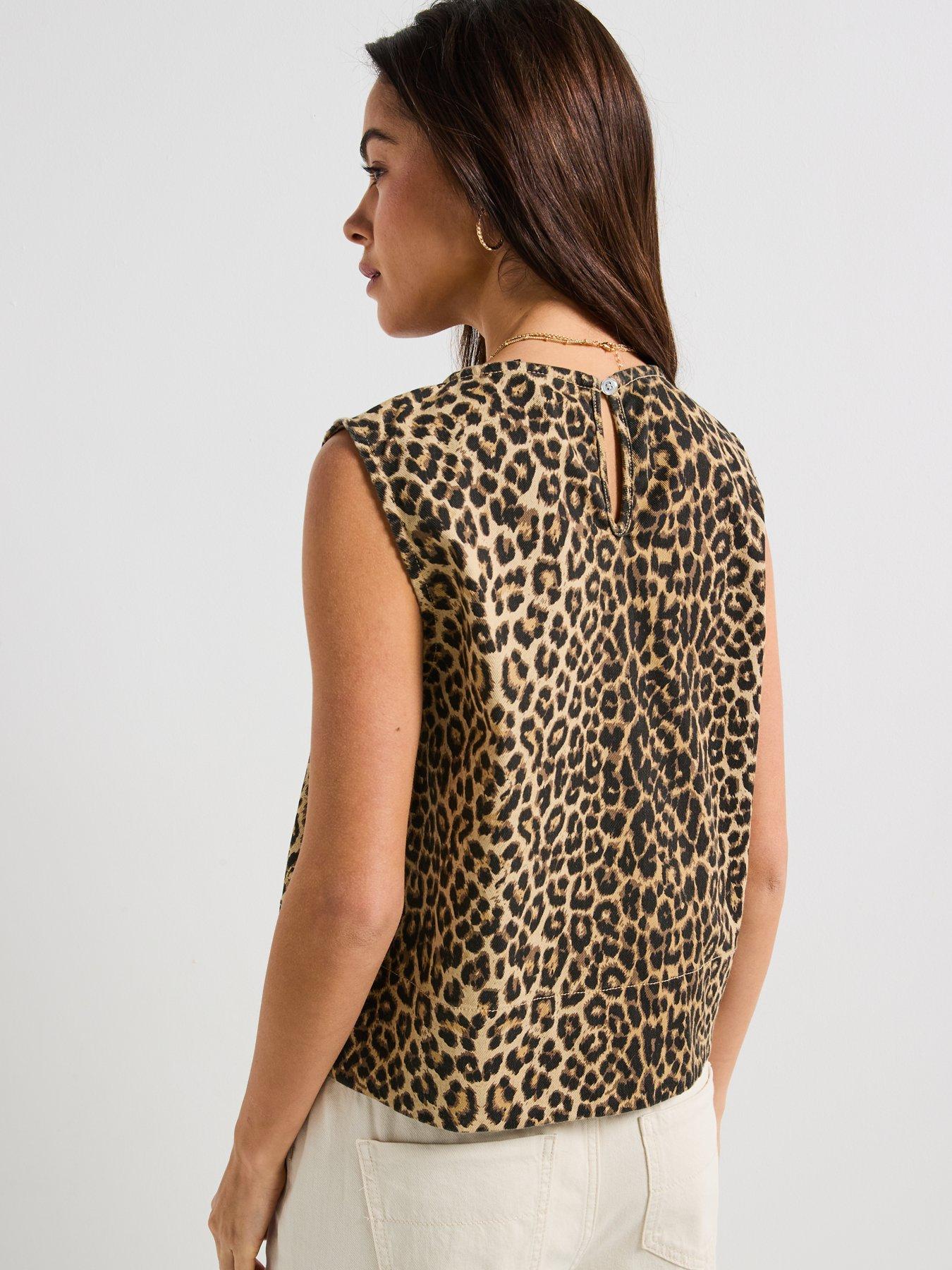 Image 2 of 6 of PIECES Leopard Print Top - Multi