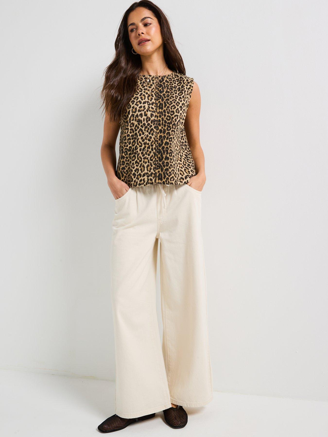 Image 5 of 6 of PIECES Leopard Print Top - Multi