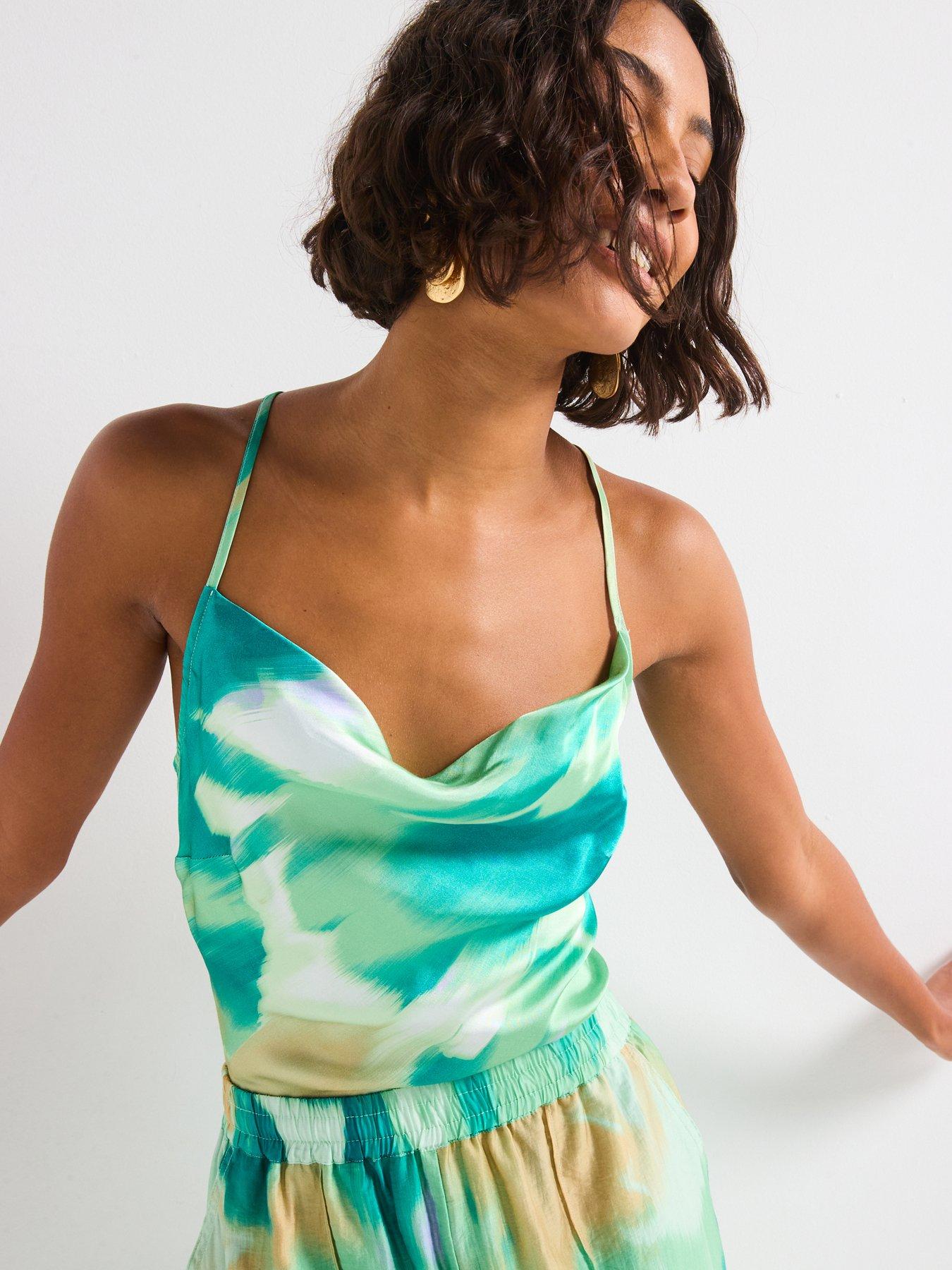 Rouge Draped Neck Top - Multi | Very