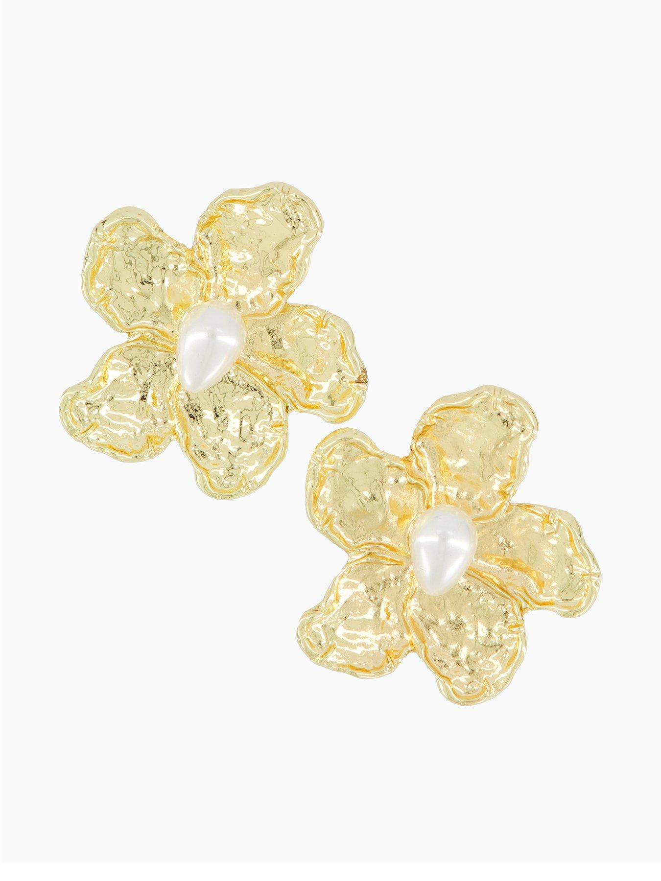 undefined Flower Earrings - Gold