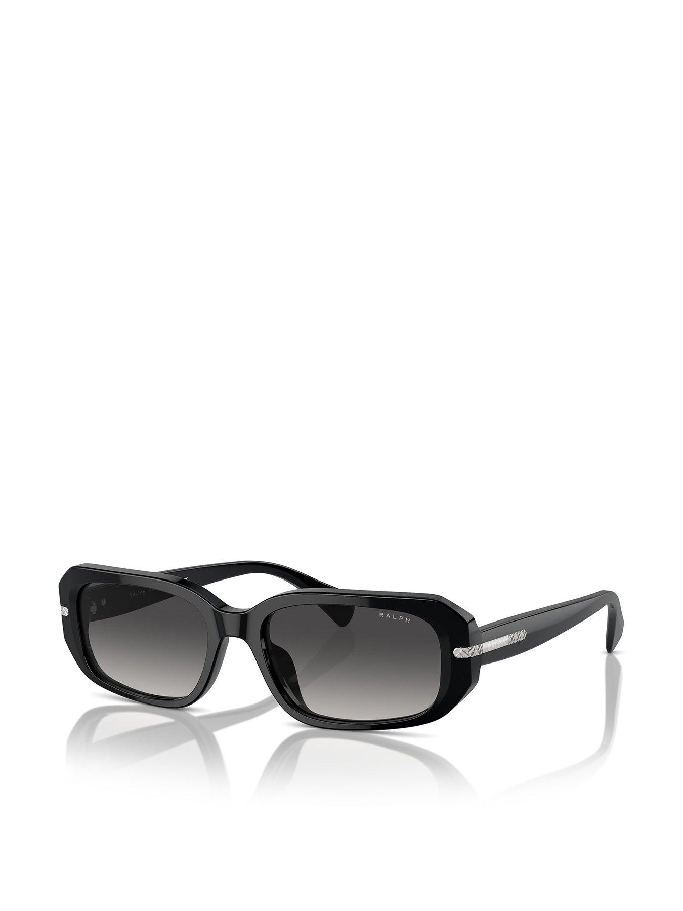 Image 1 of 4 of Ralph Oval Sunglasses- Black