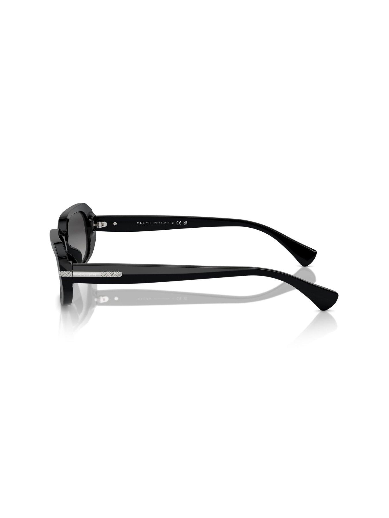 Image 2 of 4 of Ralph Oval Sunglasses- Black