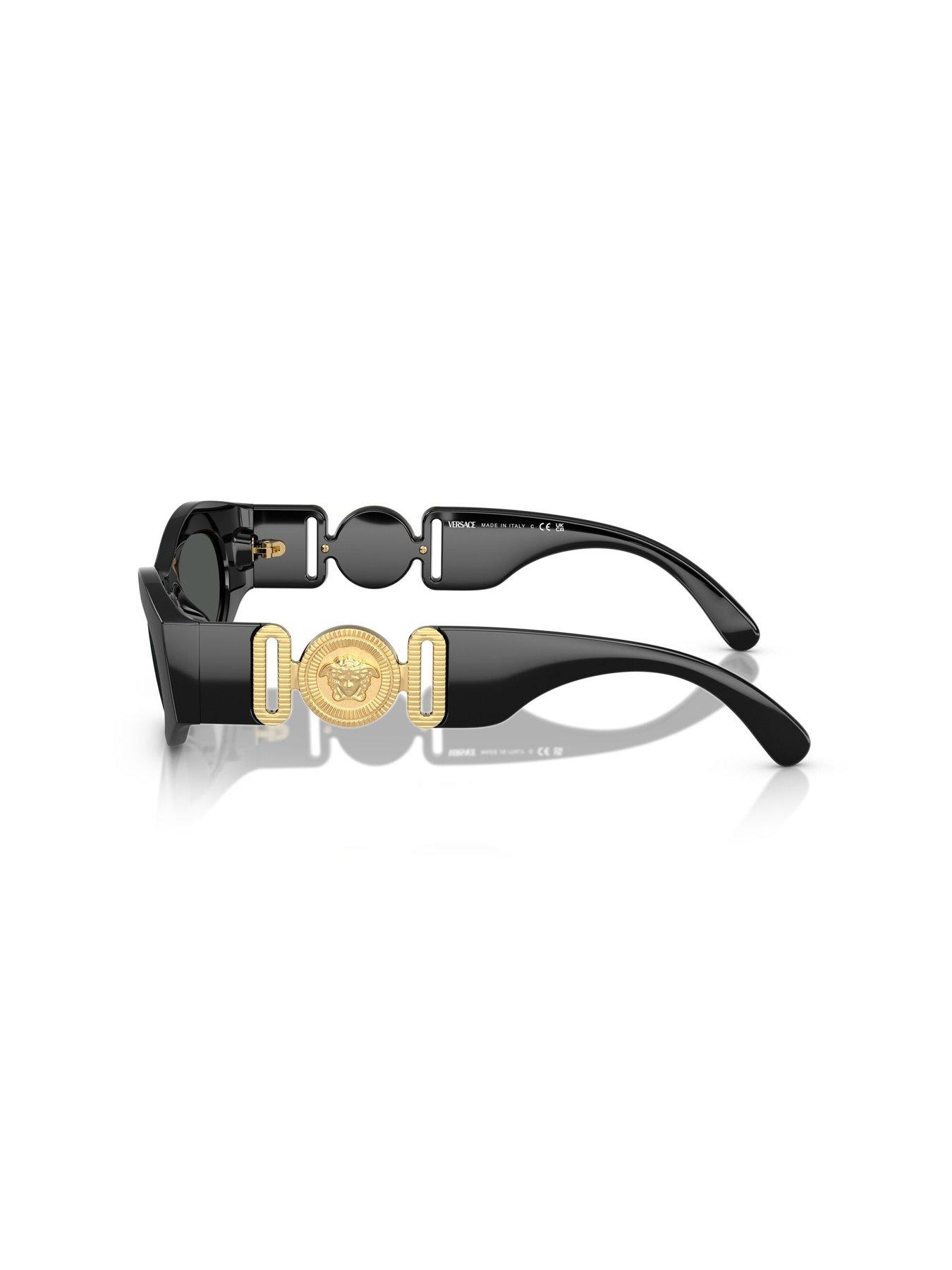 Image 2 of 4 of VERSACE 0Ve4480U Oval Sunglasses - Black