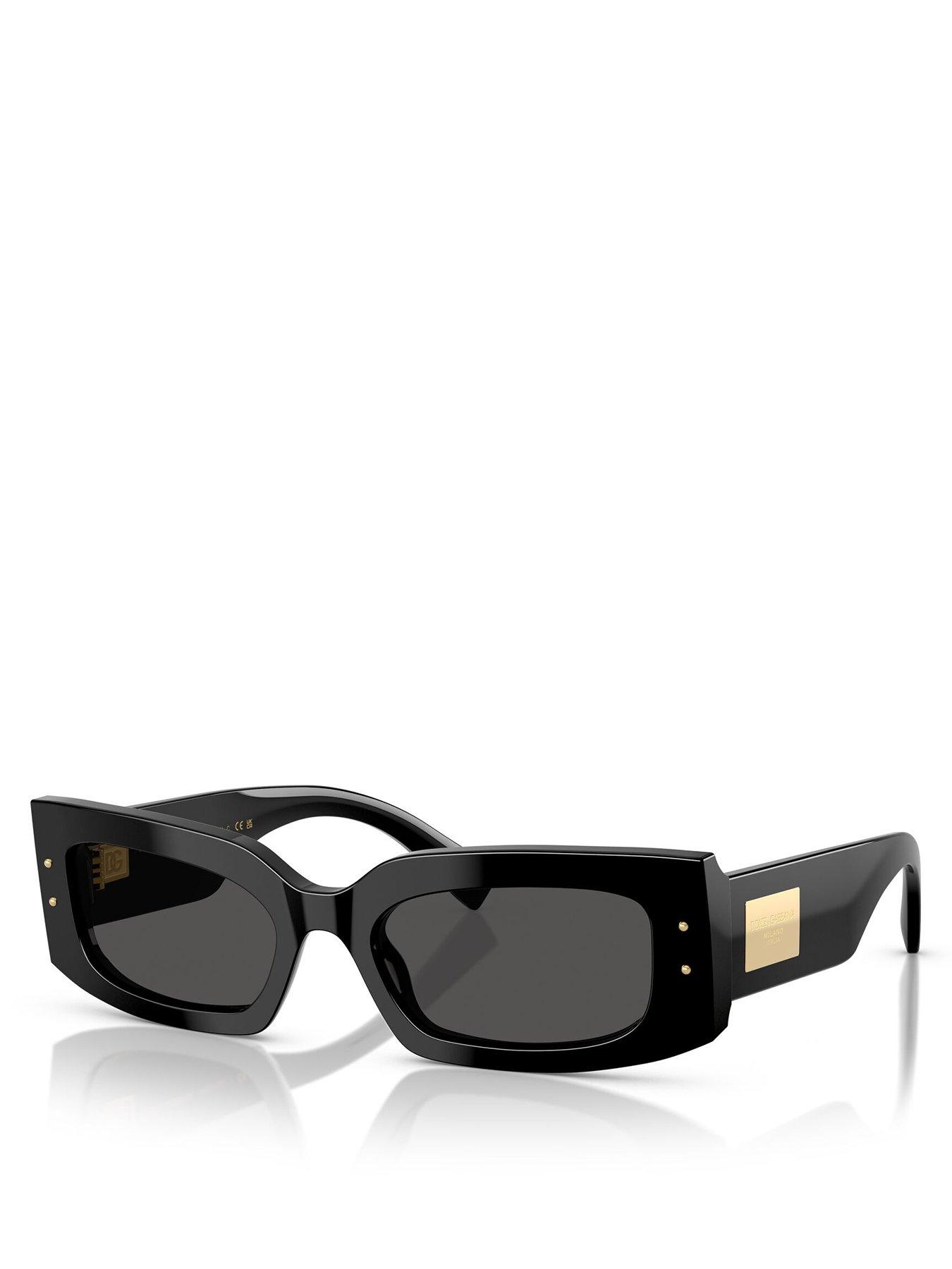 Dolce & Gabbana Rectangle Sunglasses - Black