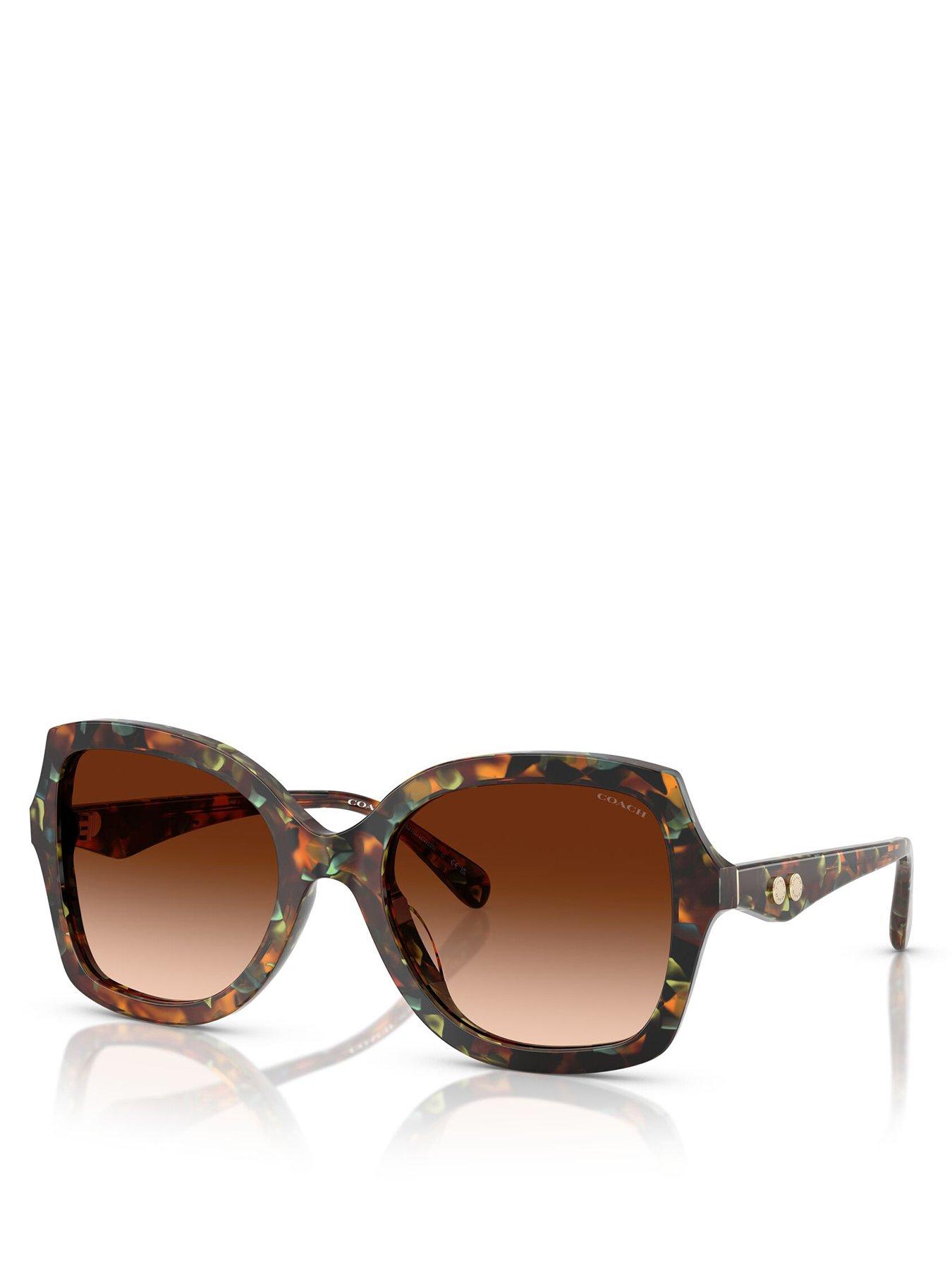 Image 1 of 4 of COACH Butterfly Sunglasses - Brown