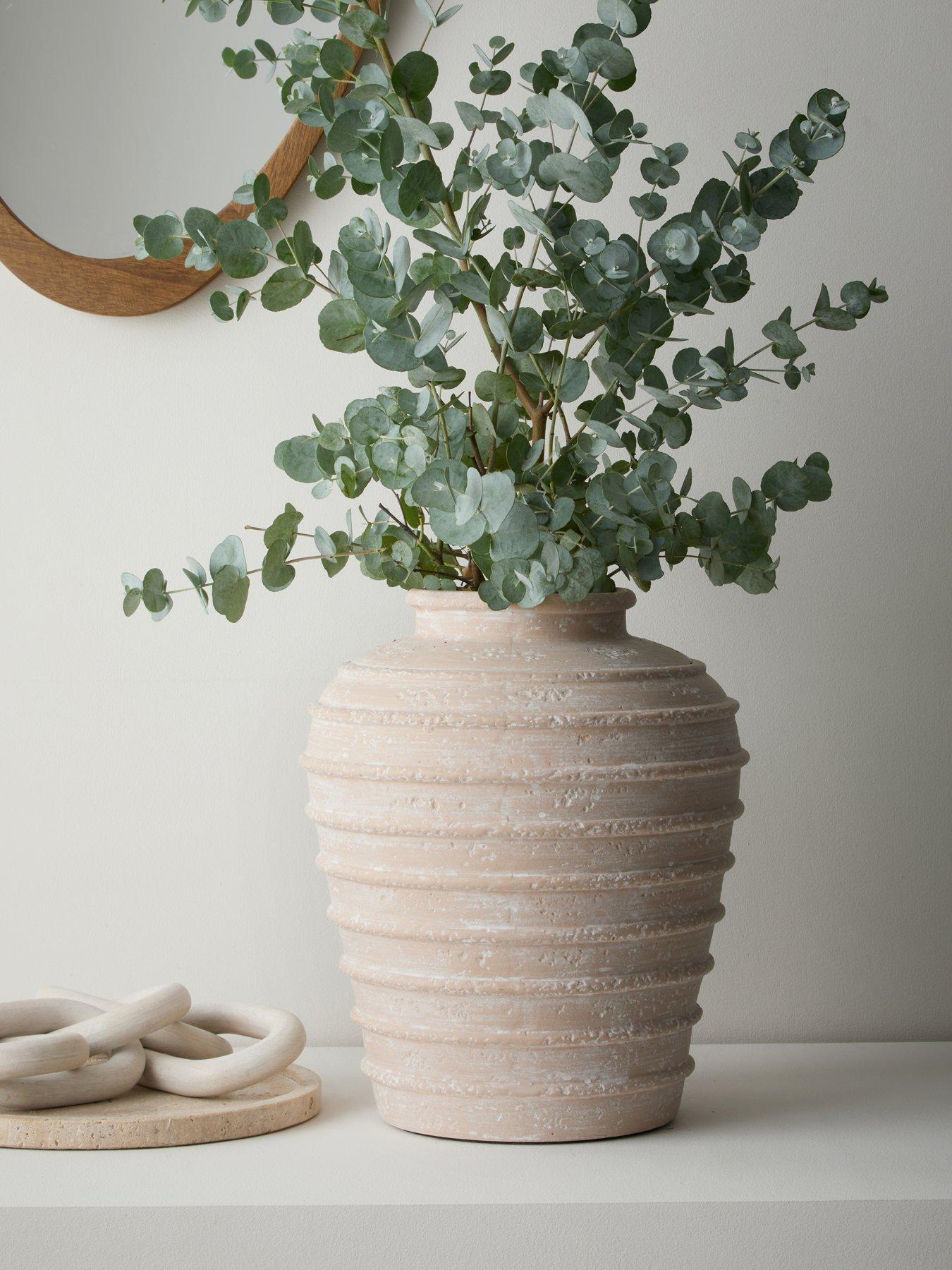 Michelle Keegan Home Ribbed Ceramic Urn Vase