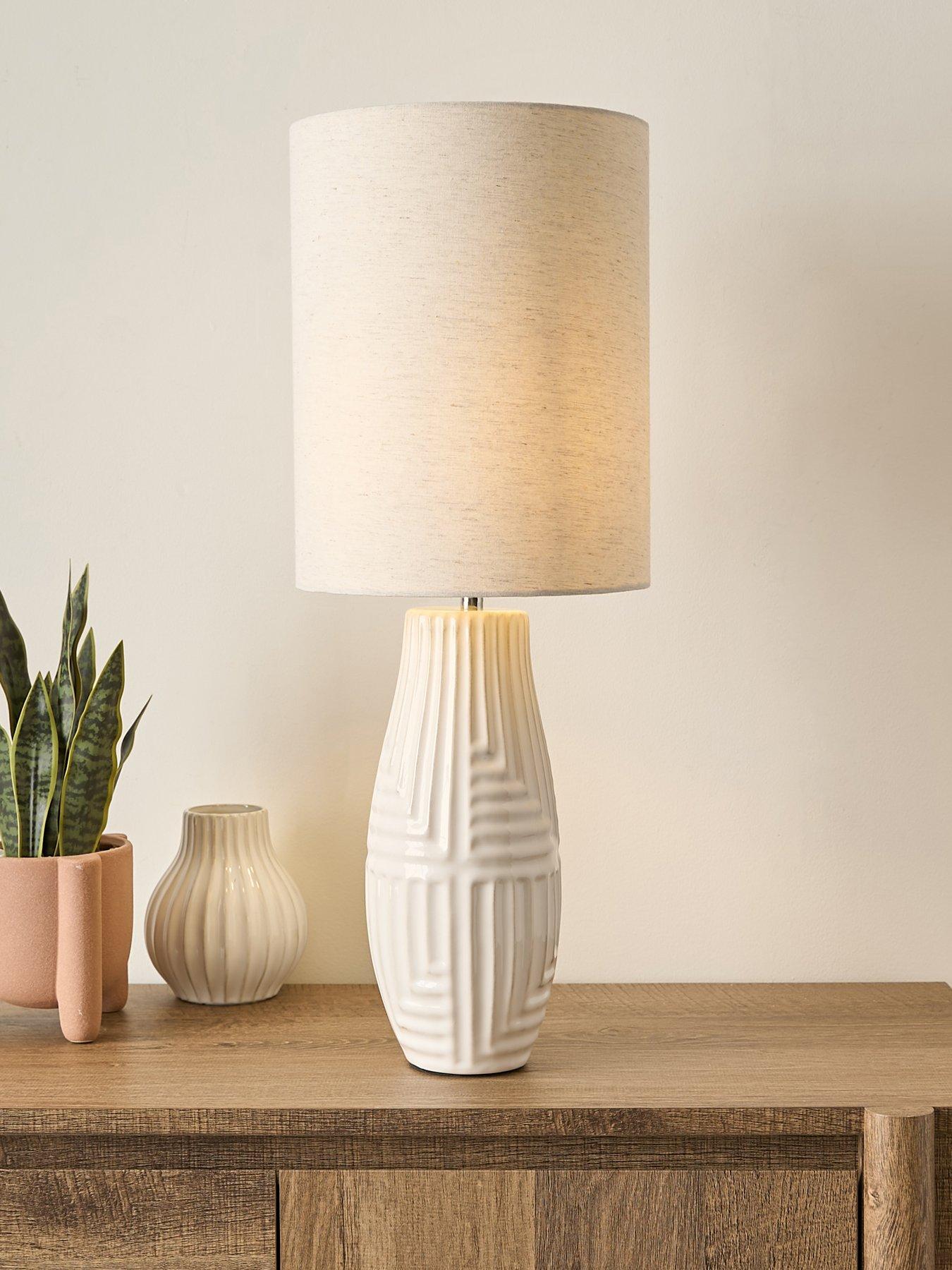 Very Home Abstract Stripe Ceramic Table Lamp