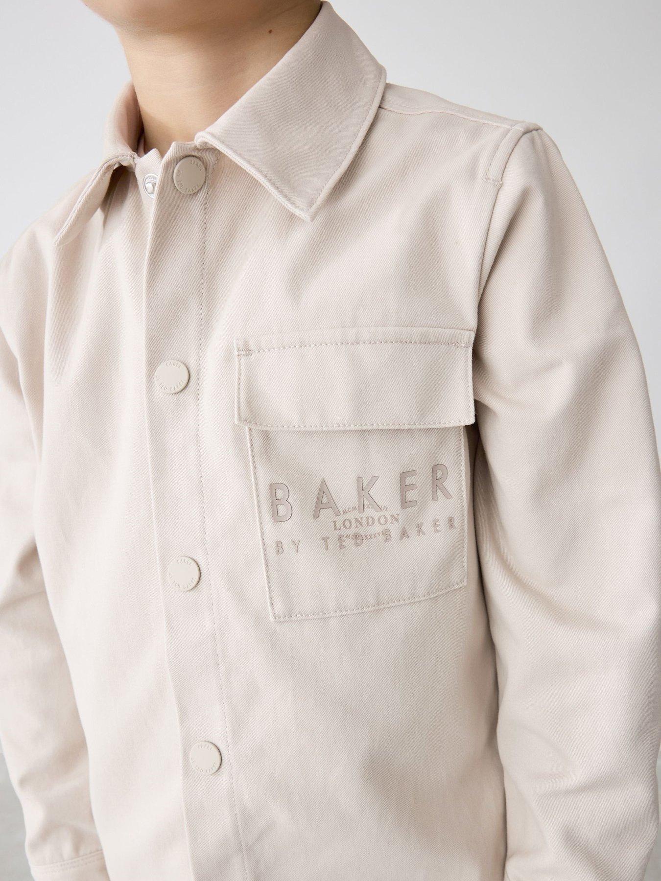 Image 4 of 6 of Ted Baker Boys Shacket & Tshirt Set - Stone