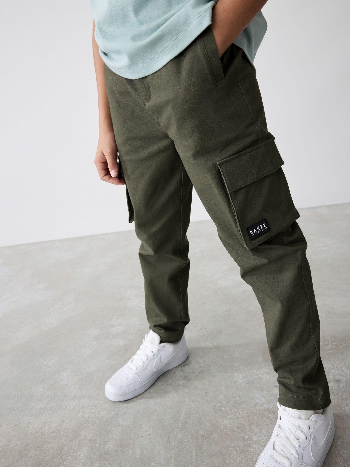 undefined Boys Cargo Trousers - Green