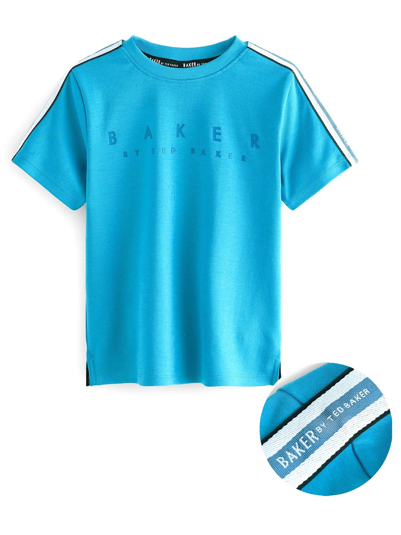 undefined Logo Stripe T-Shirt - Blue