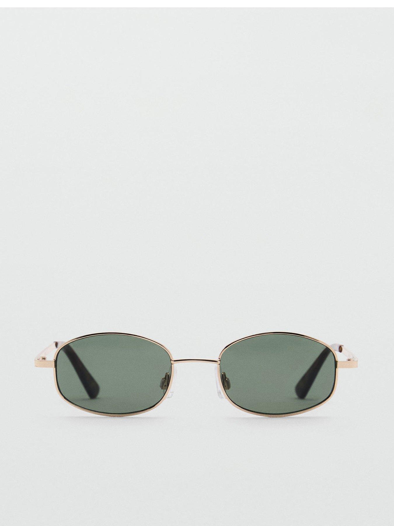 Image 1 of 2 of Mango Metallic Frame Sunglasses - Silver
