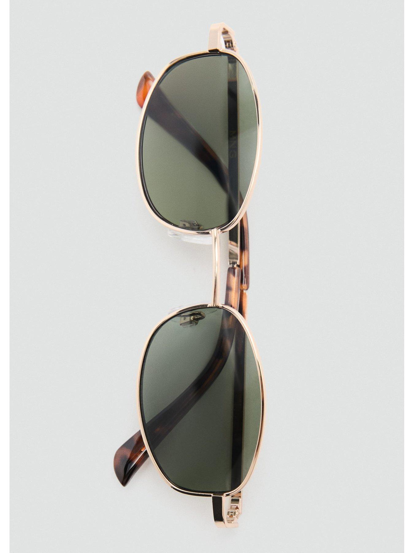 Image 2 of 2 of Mango Metallic Frame Sunglasses - Silver